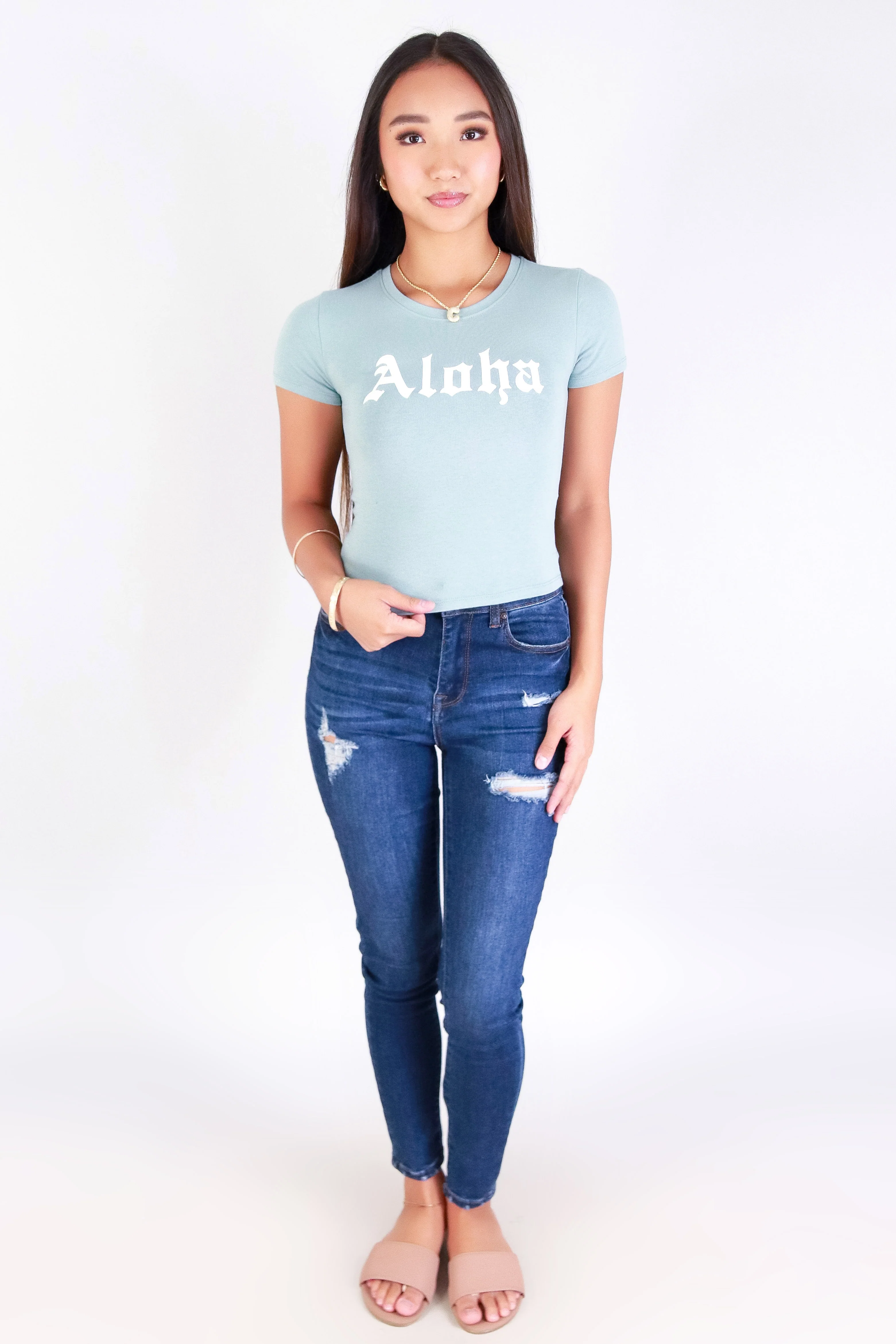 ALOHA CROP TEE