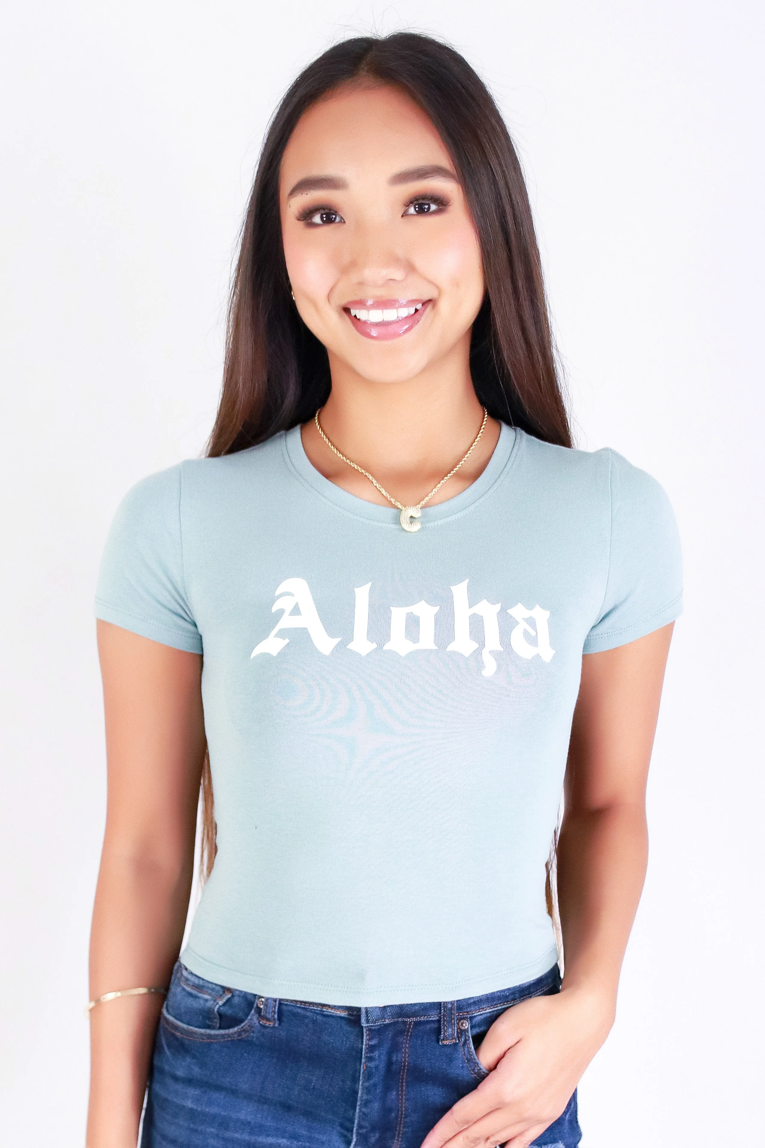 ALOHA CROP TEE - Image 2