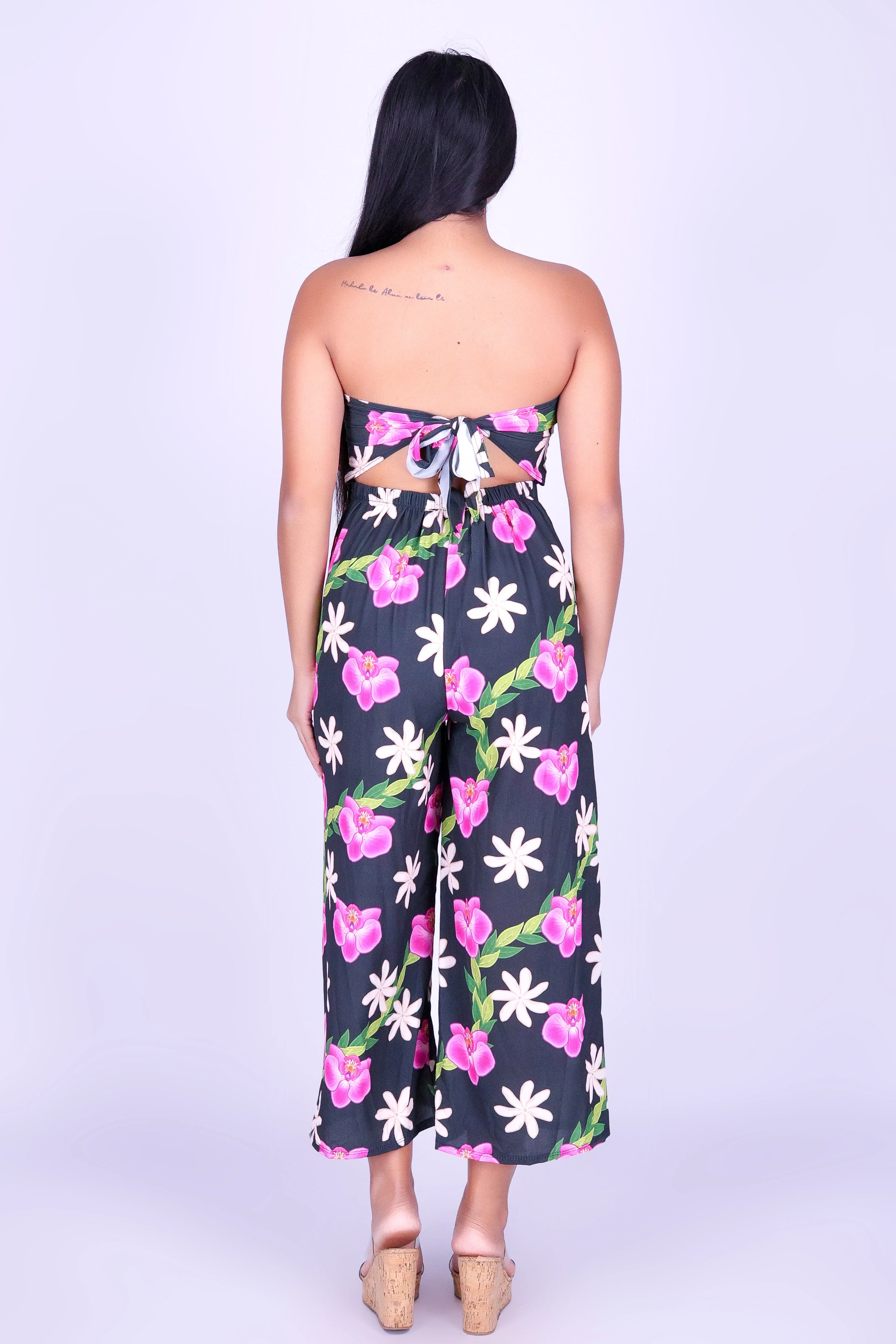 ORCHID TIARE TIE BACK JUMPSUIT - Image 3