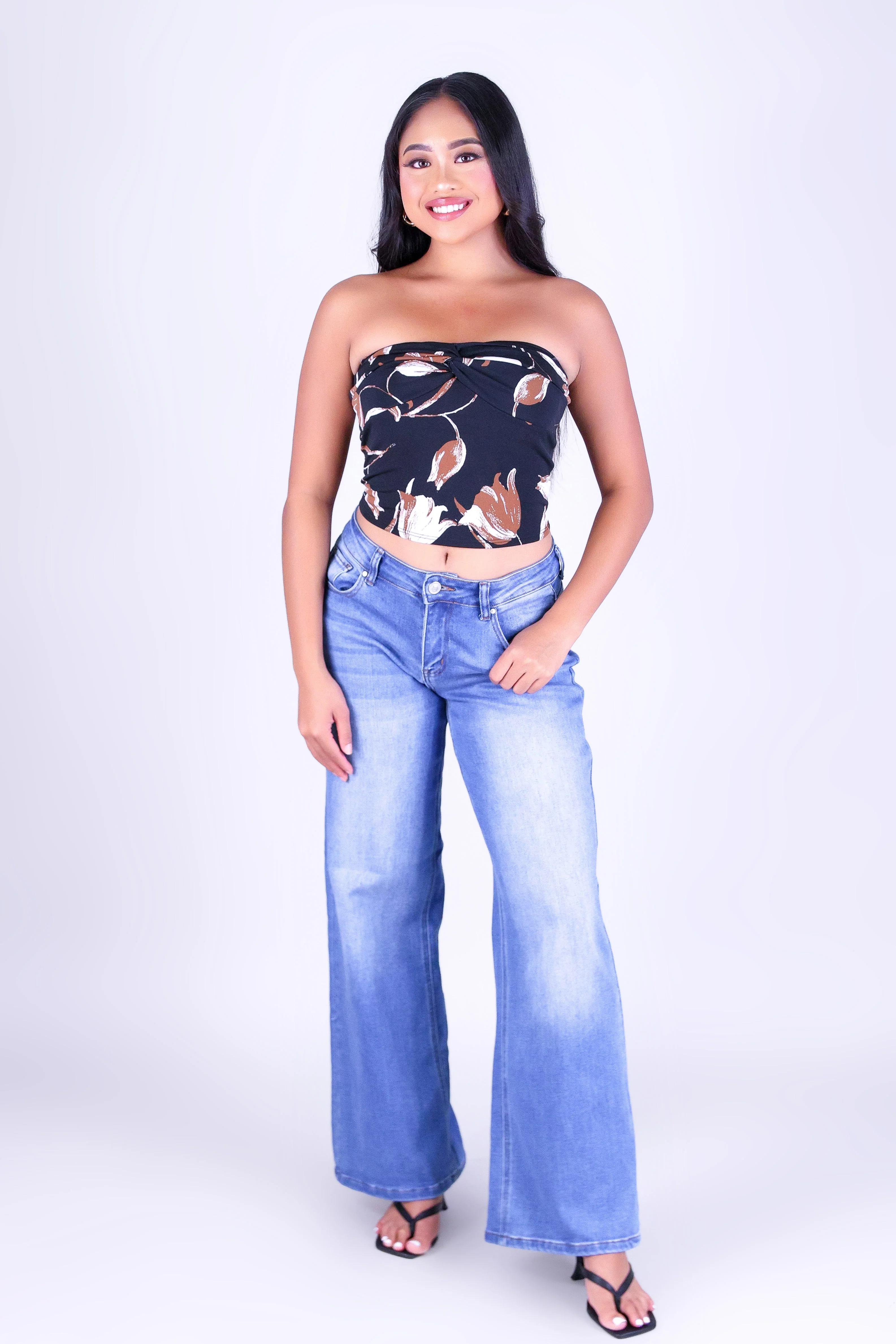 PETAL TOUCH CROP TUBE TOP