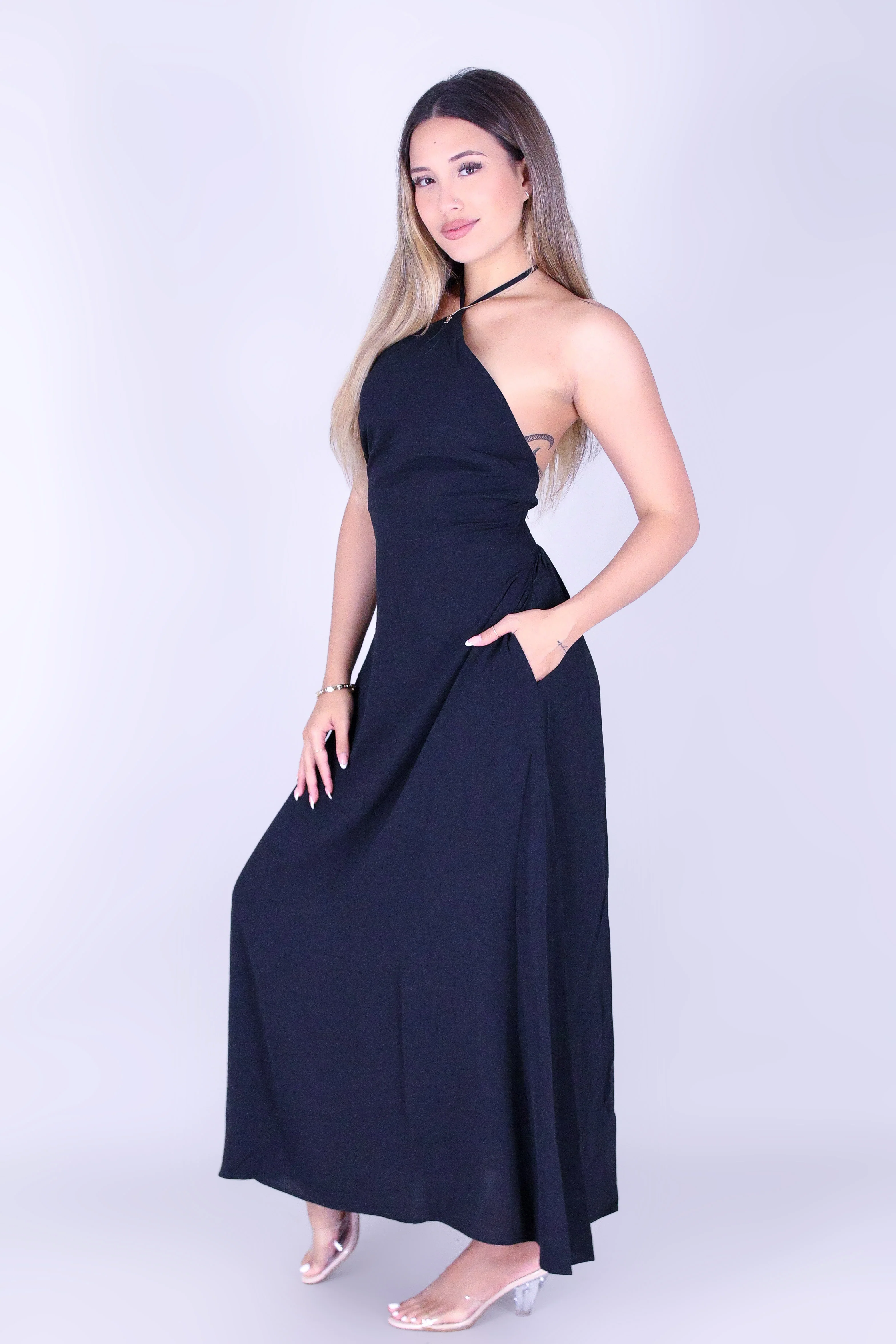 THE EVERLINE HALTER MAXI DRESS - Image 2