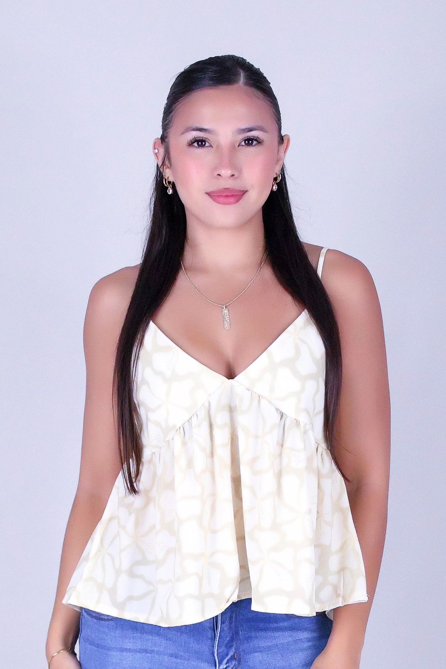 WAVY HIBISCUS BABYDOLL TOP - Image 2