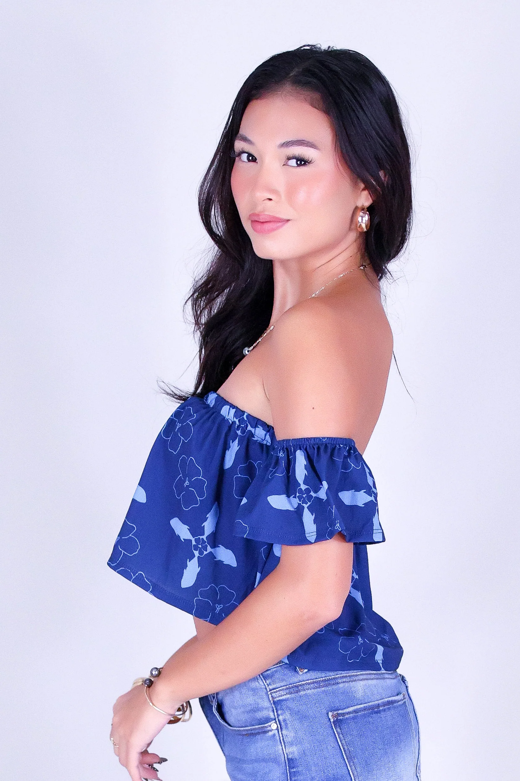 ULUA QUILT OFF SHOULDER TOP - Image 3