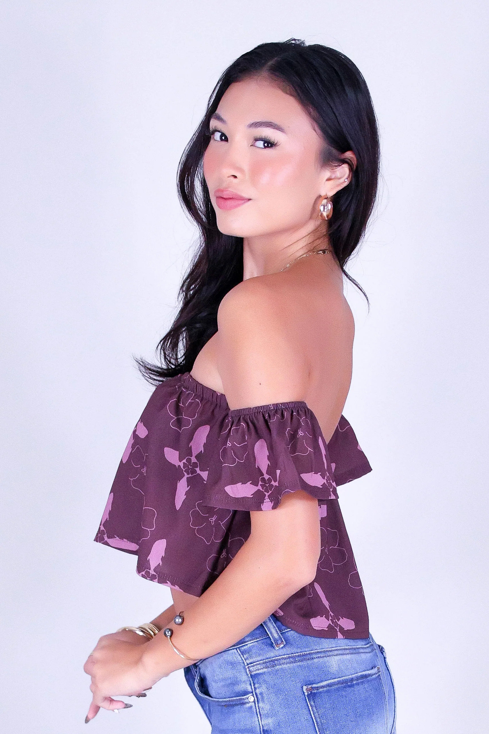 ULUA QUILT OFF SHOULDER TOP - Image 3