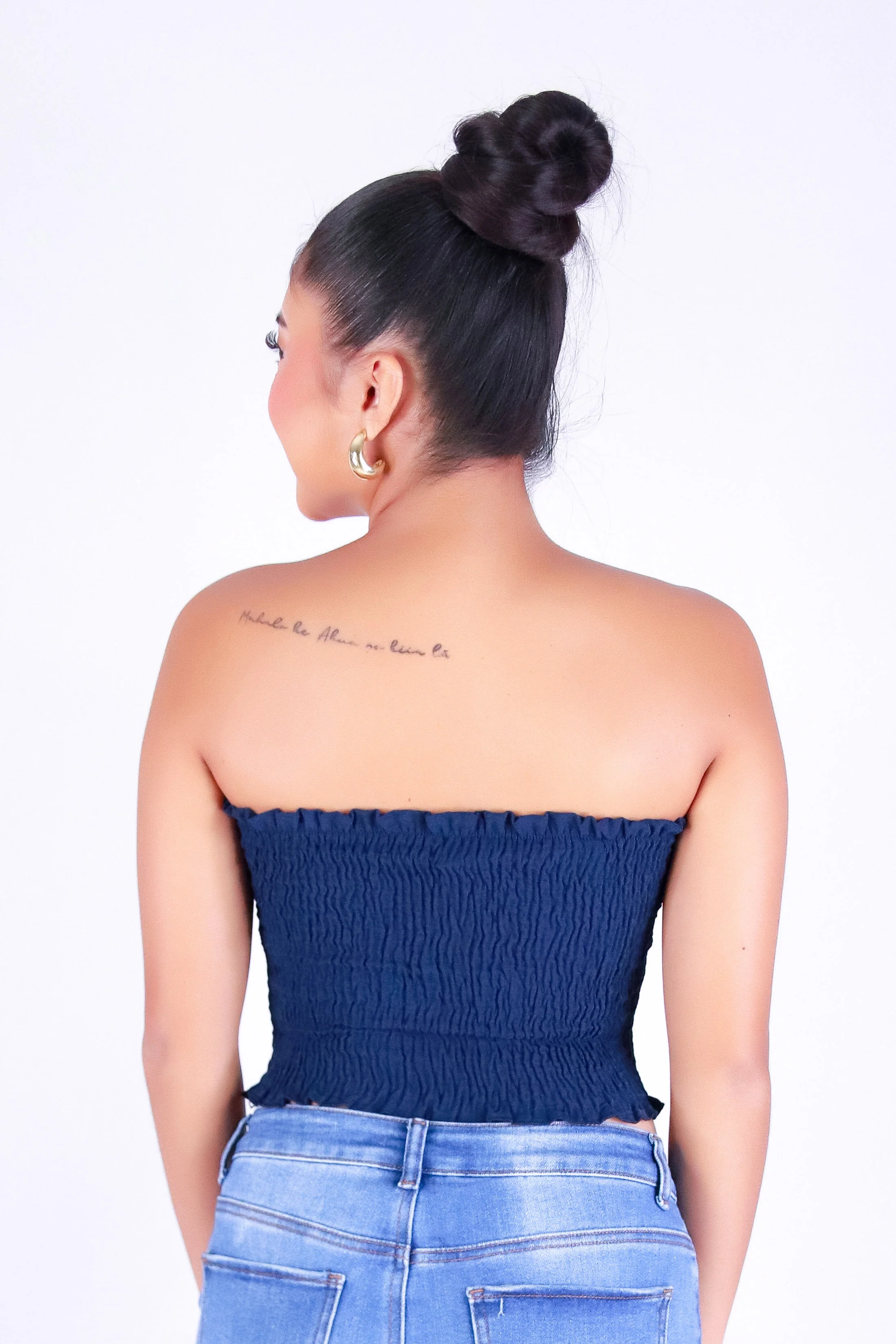 FRILLIA SMOCKED TUBE TOP - Image 4