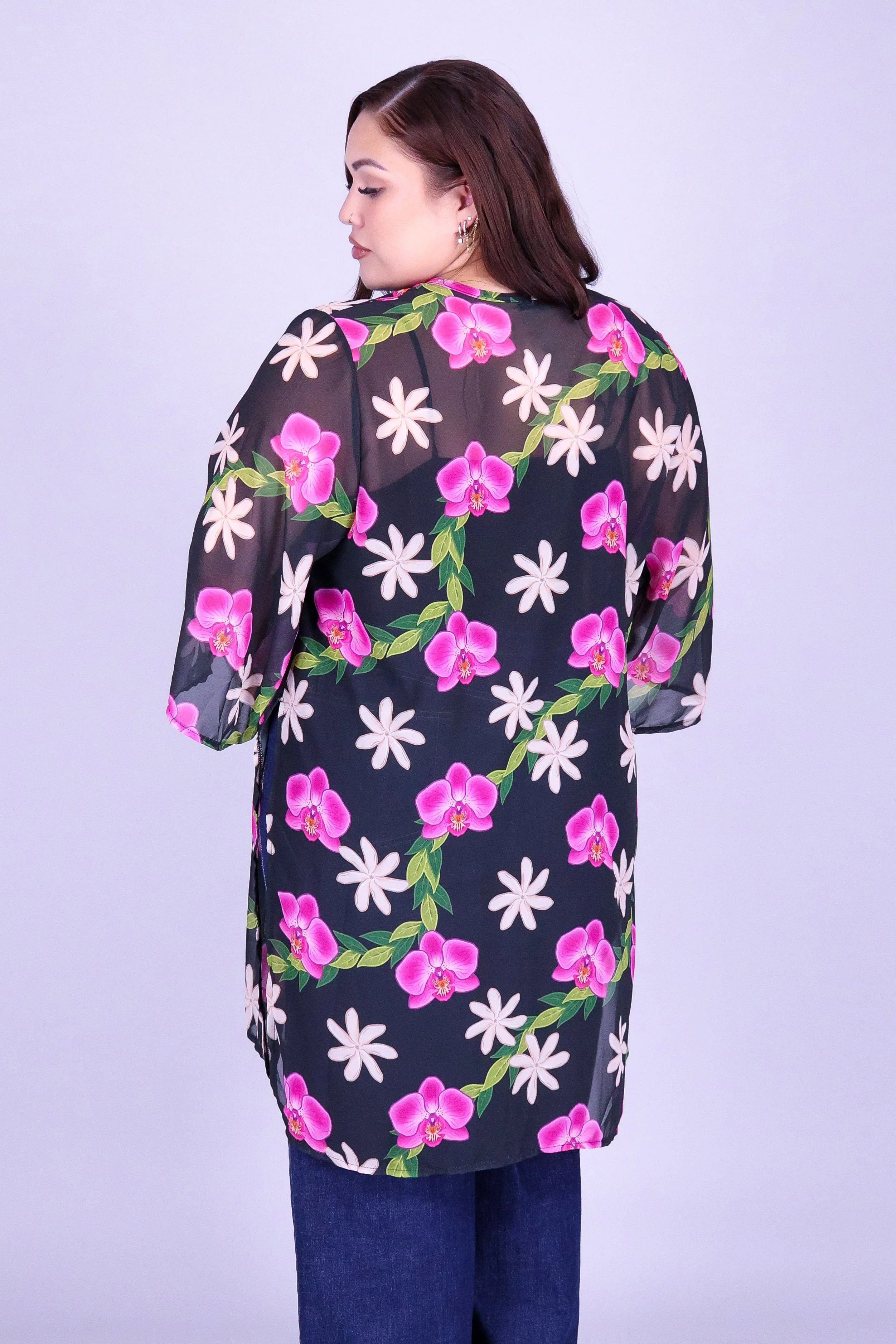 ORCHID TIARE CHIFFON CARDIGAN - Image 4