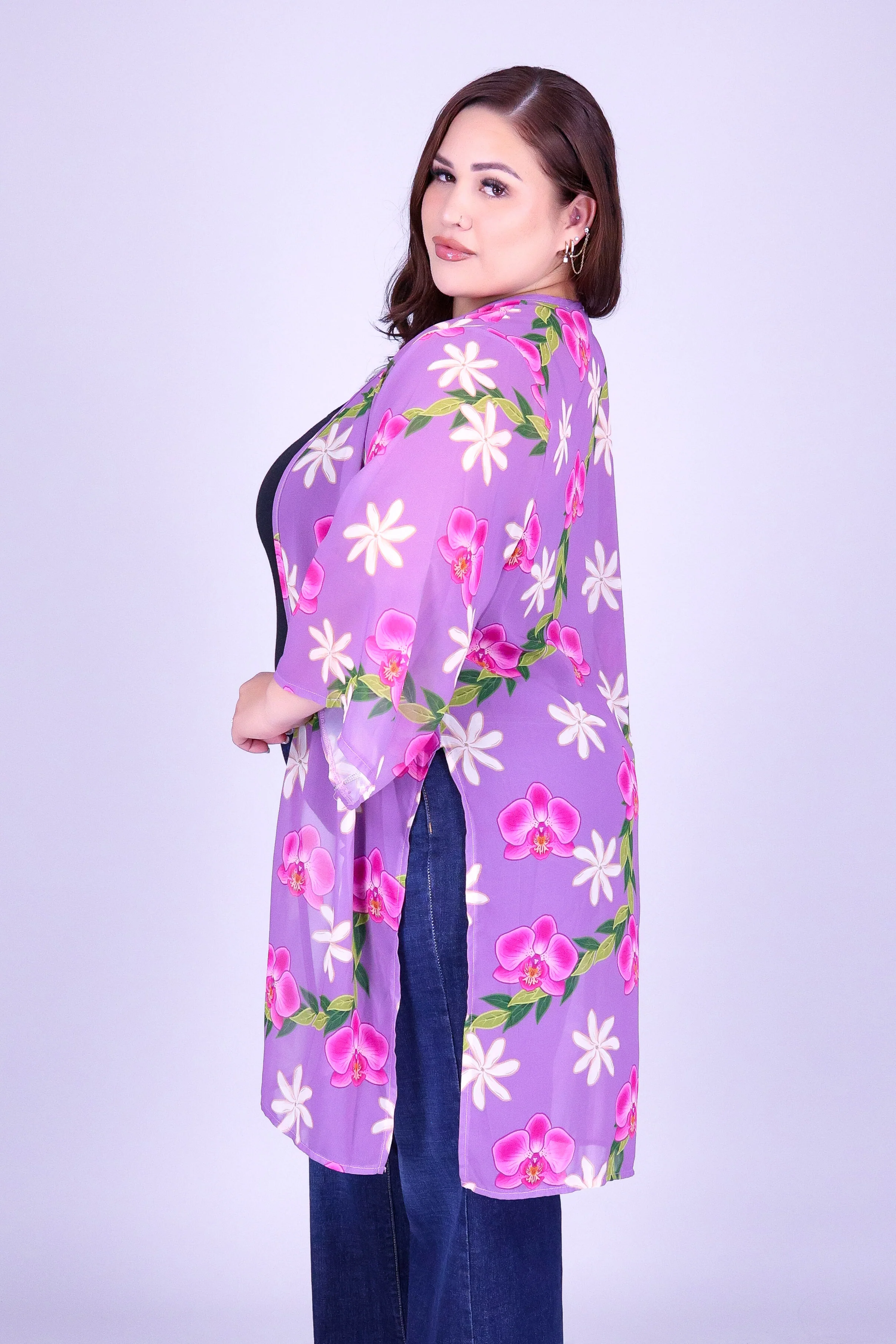 ORCHID TIARE CHIFFON CARDIGAN - Image 3