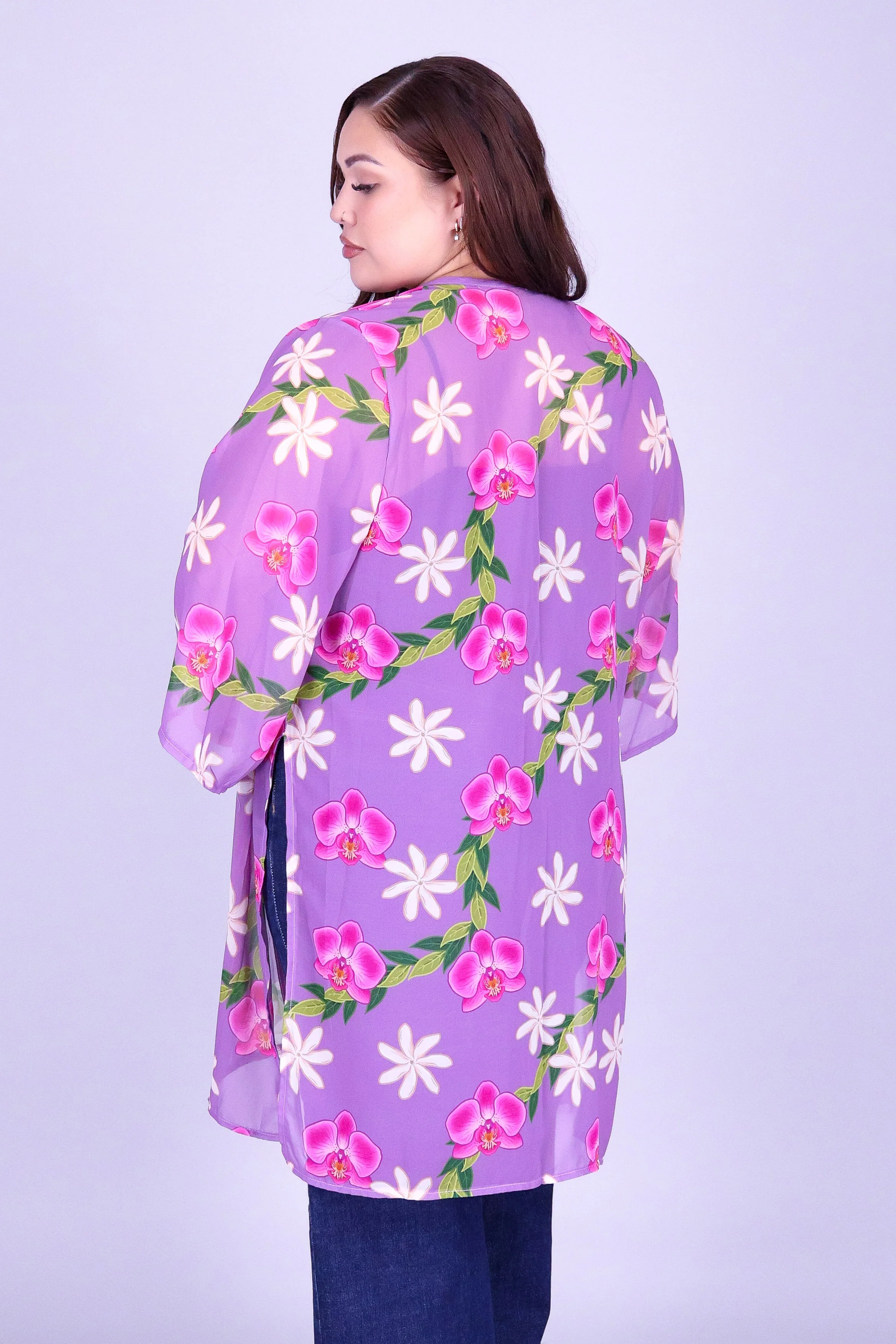 ORCHID TIARE CHIFFON CARDIGAN - Image 4