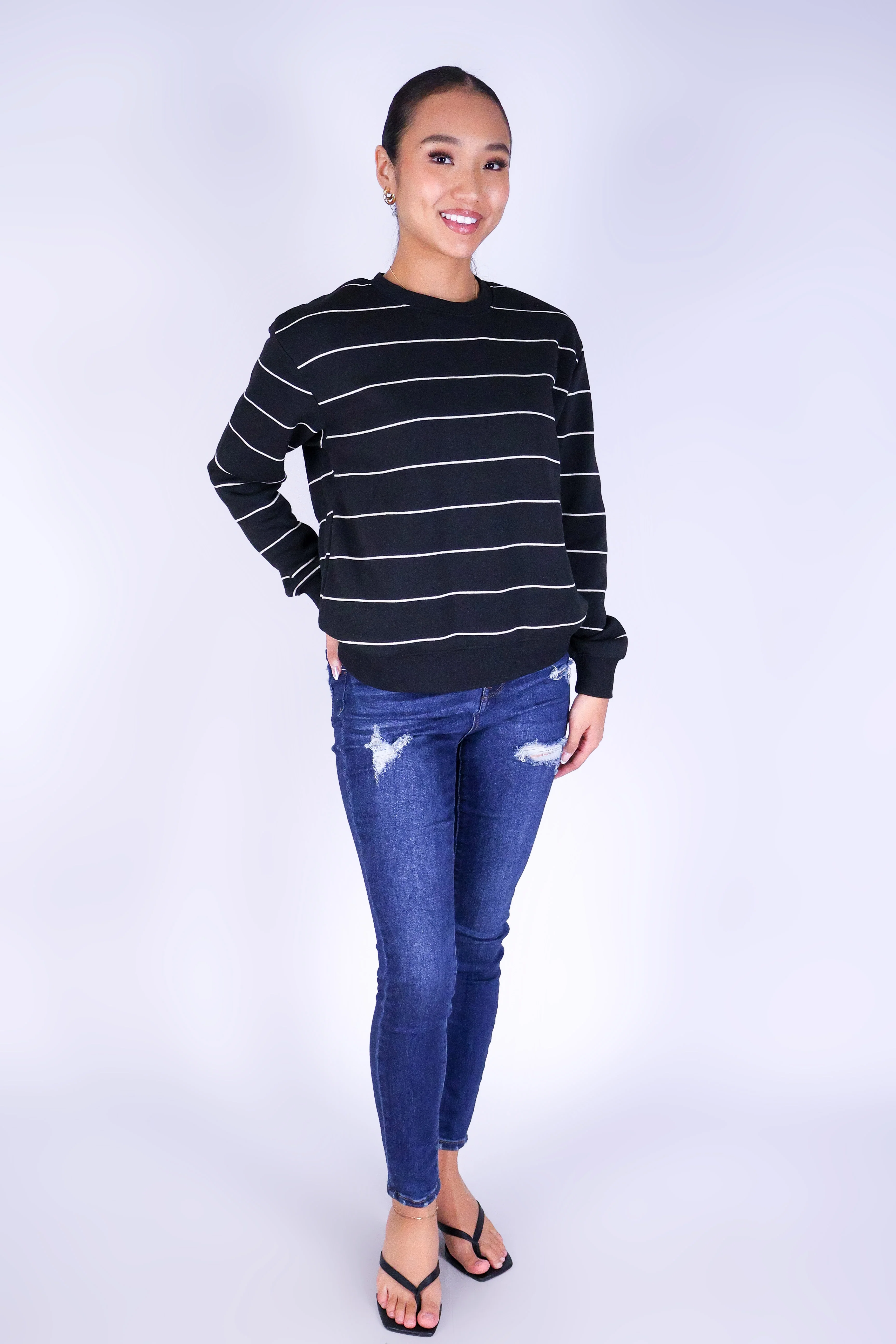 BLUSH LINES SWEATER