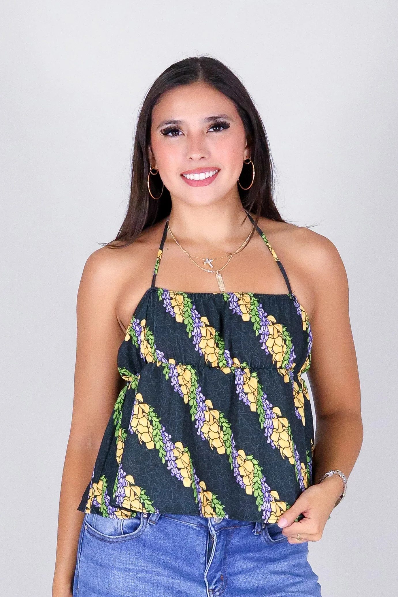 TWIST LEI BABYDOLL HALTER TOP - Image 2