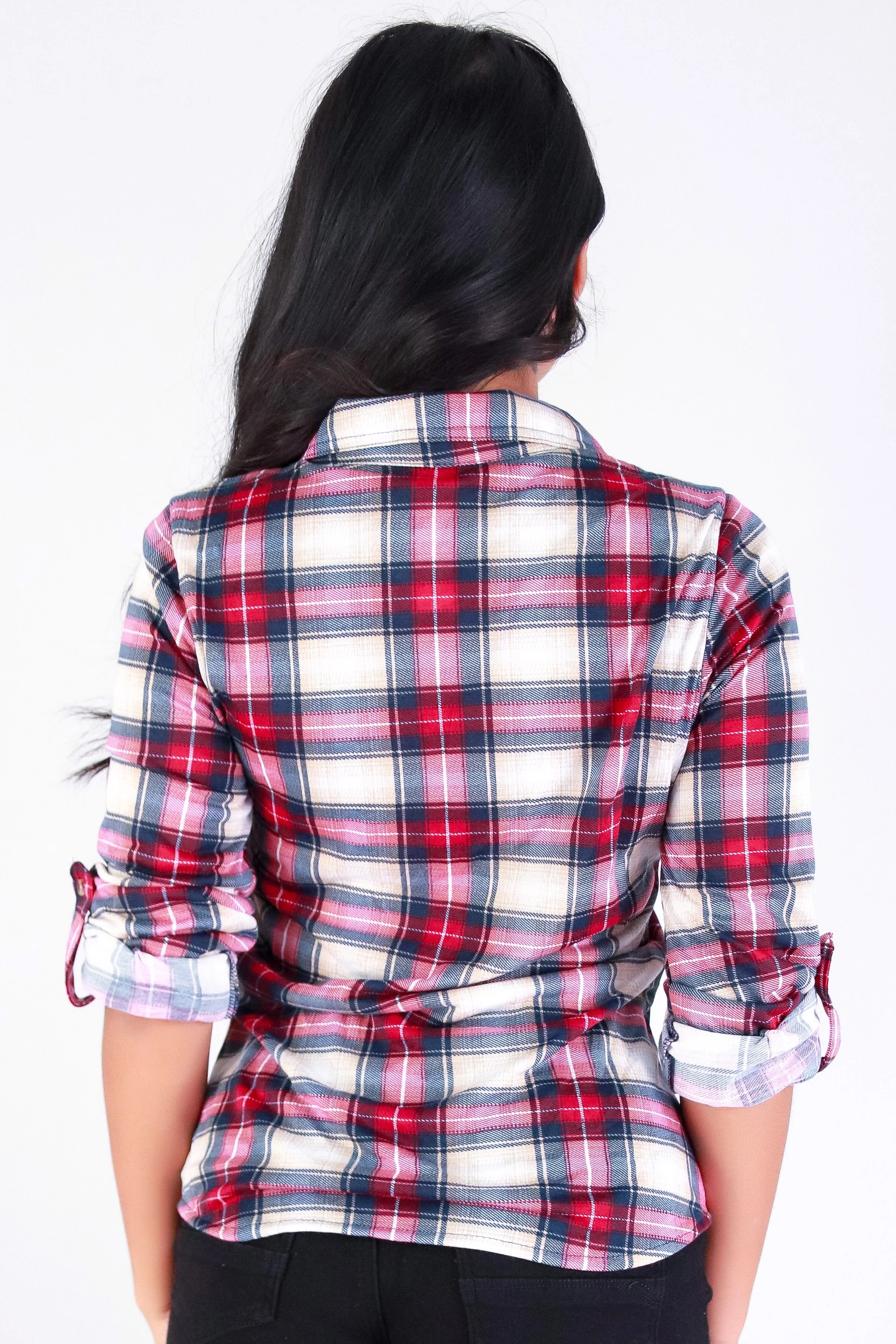 STORE IT AWAY PLAID TOP - Image 3