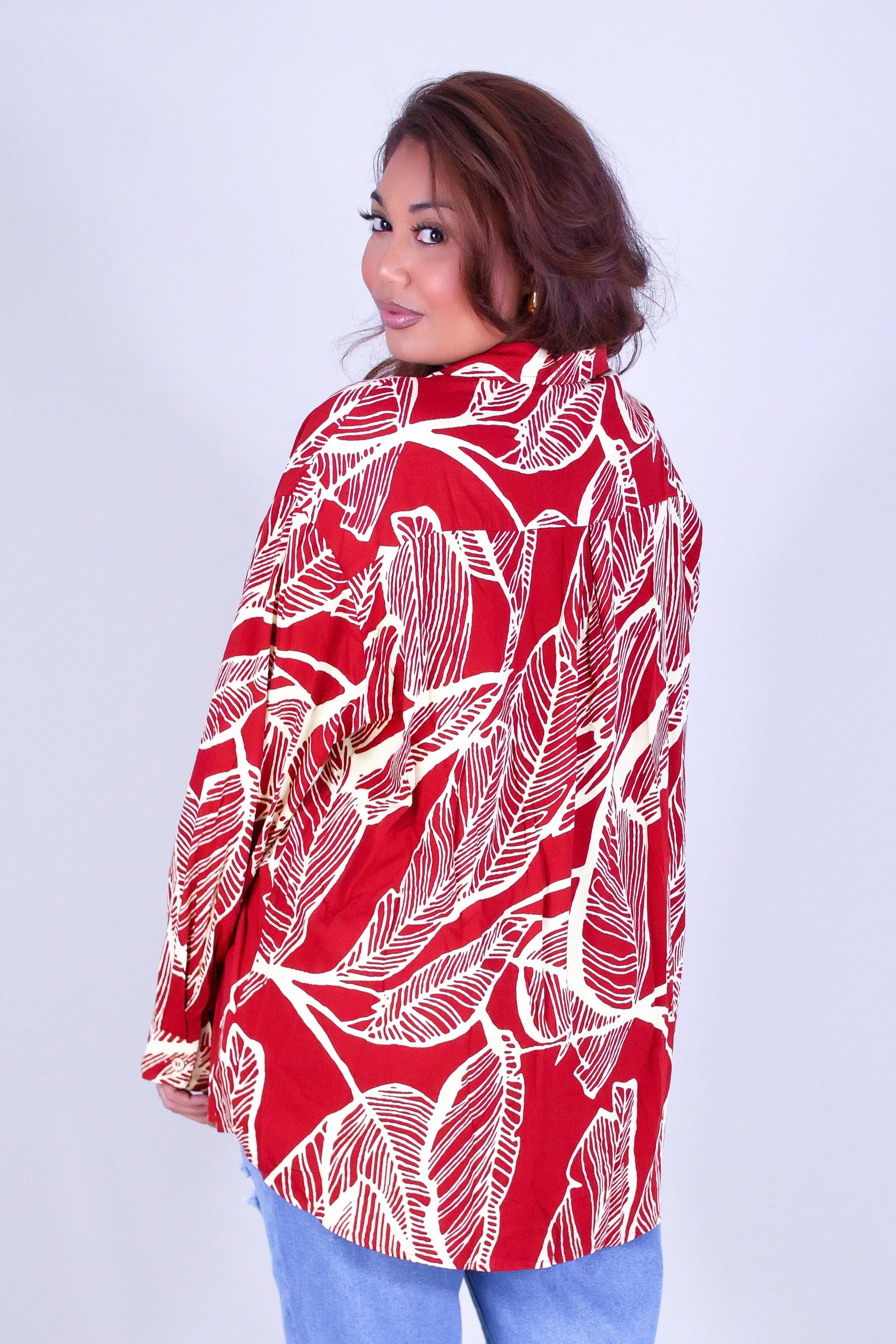 PARADISE PALM OVERSIZED LONG SLEEVE TOP - Image 4