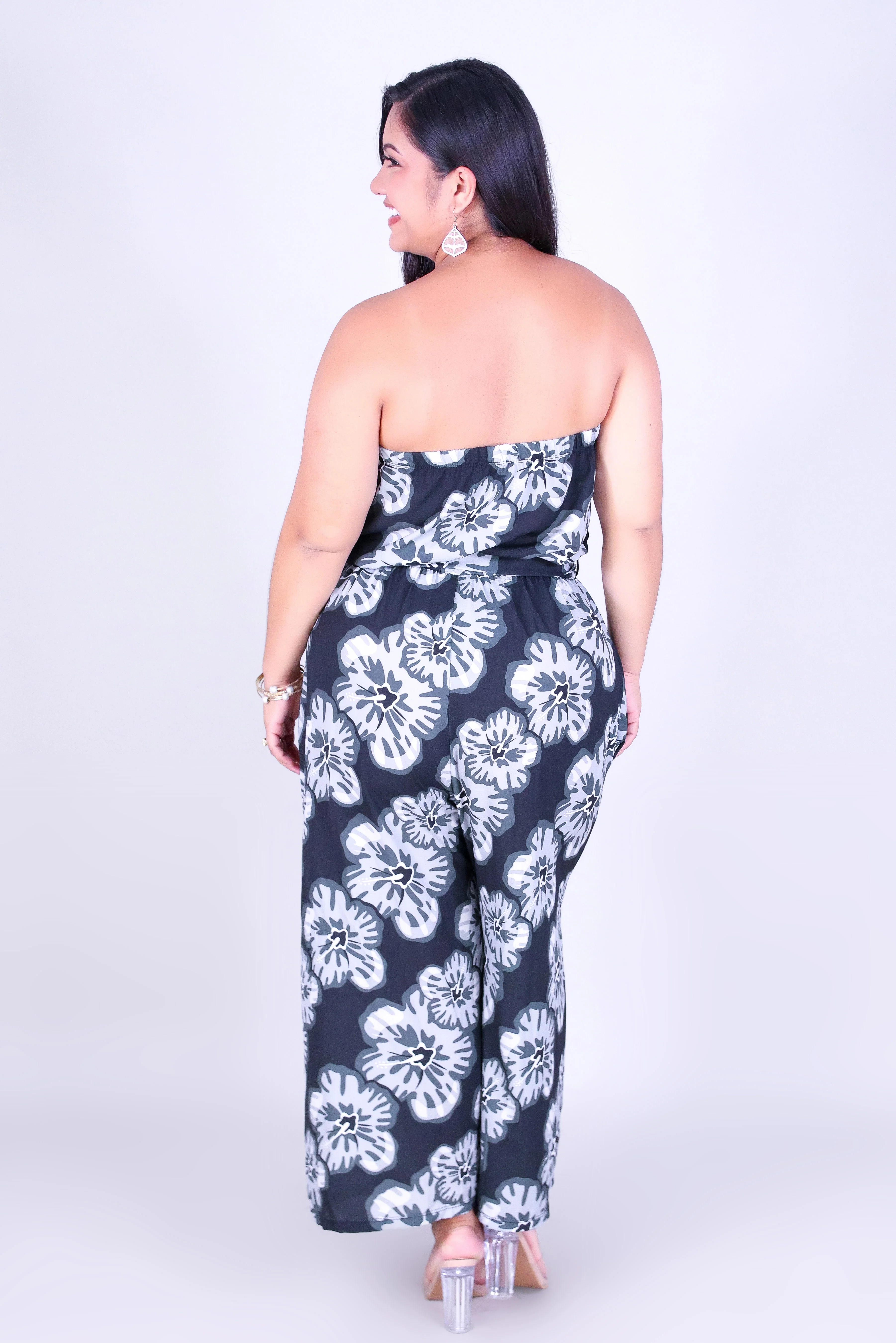 WATERCOLOR HIBISCUS TUBE JUMPSUIT - Image 3