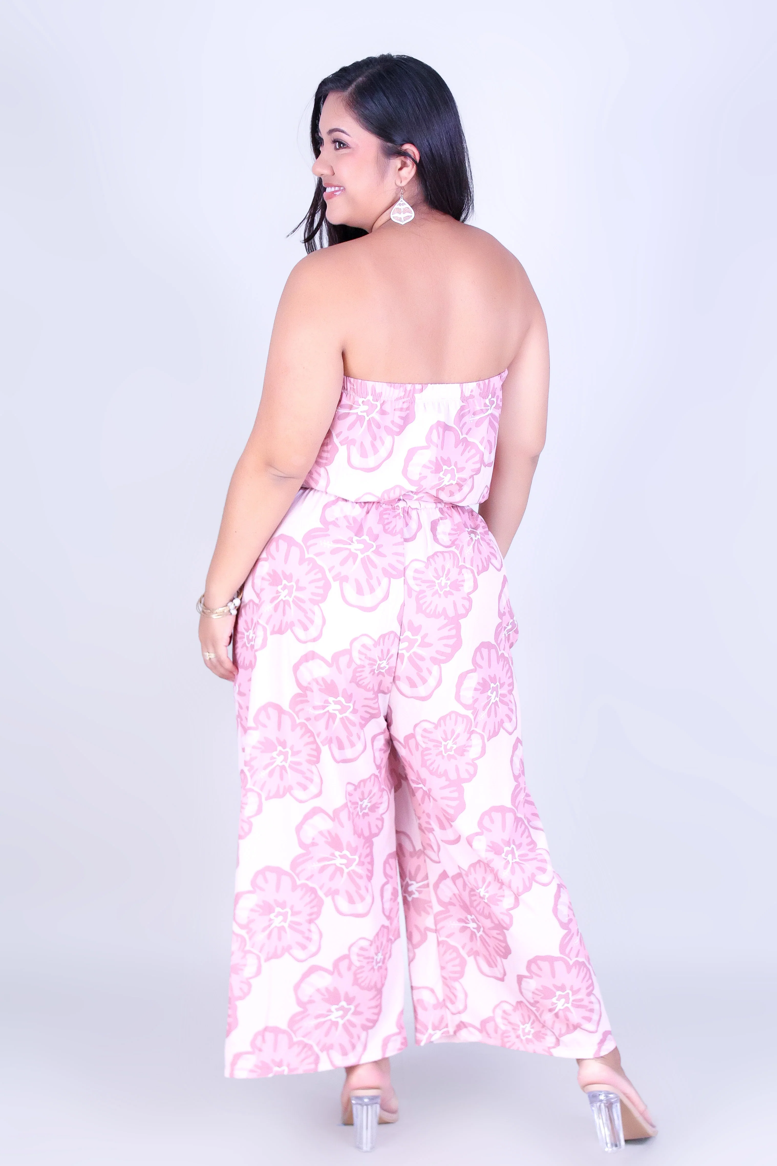 WATERCOLOR HIBISCUS TUBE JUMPSUIT - Image 3