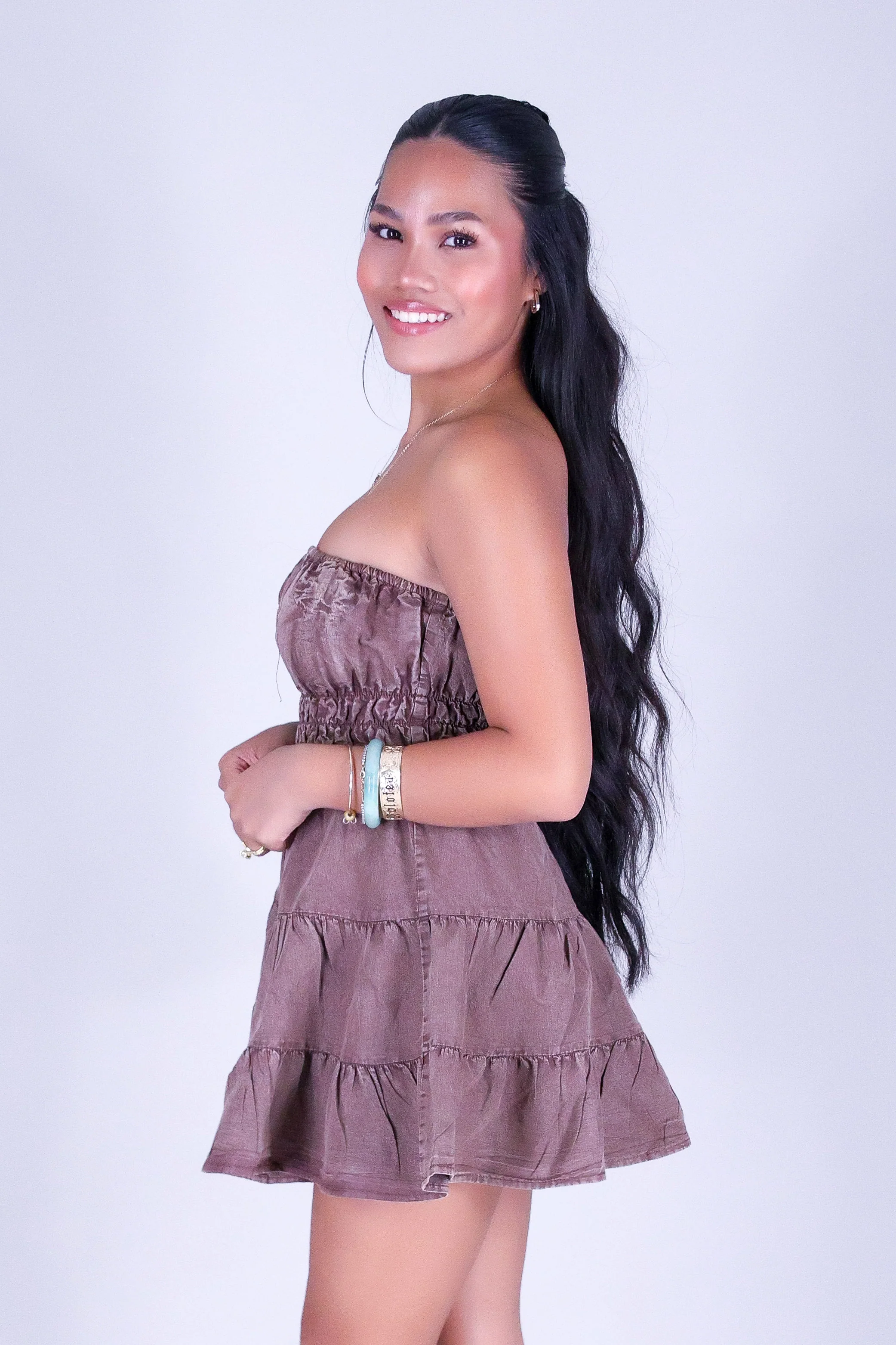 WILDFLOWER BLUE MINI TUBE DRESS - Image 3
