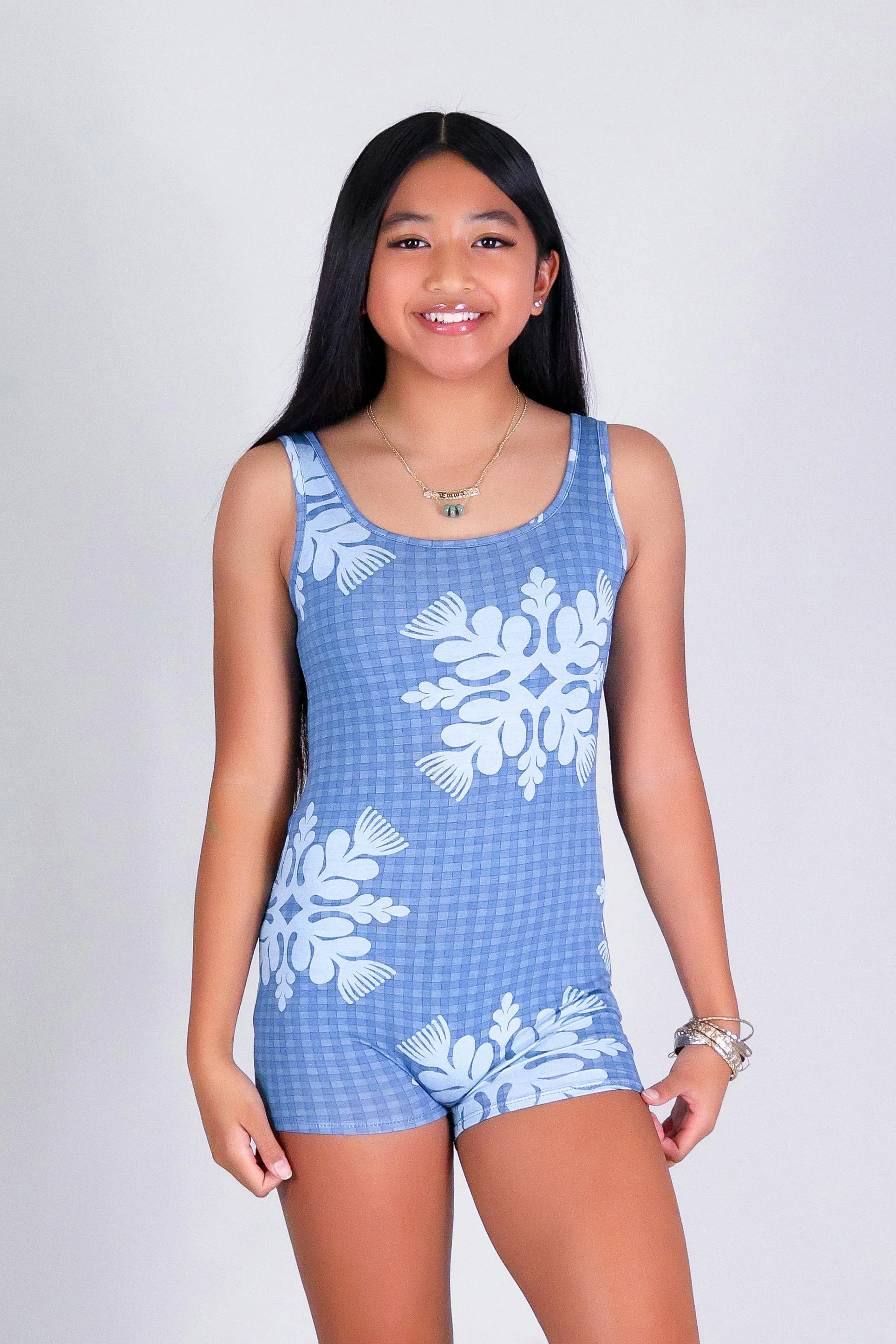 GINGHAM OHIA CATSUIT ROMPER | KIDS SIZE 2-16 - Image 4