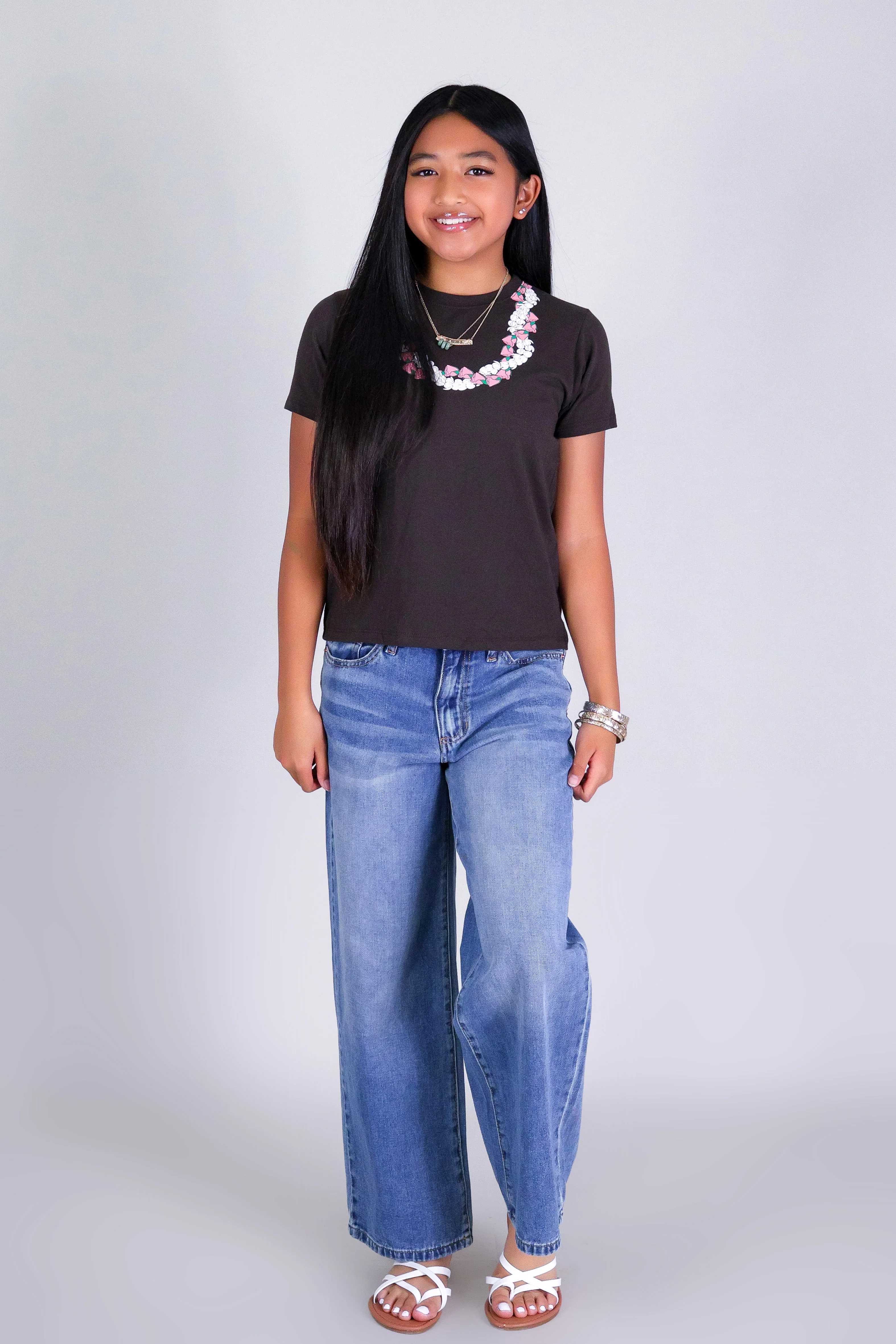2 PIKAKE LOKELANI OVERSIZED LEI TEE | KIDS SIZE 2-16 - Image 2