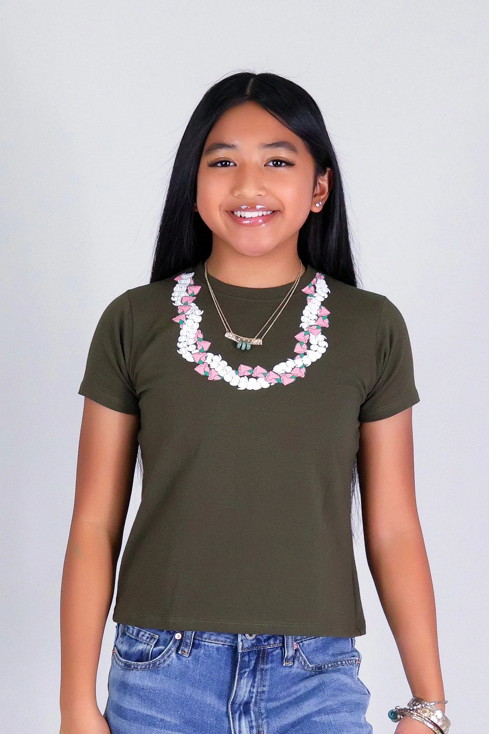 2 PIKAKE LOKELANI OVERSIZED LEI TEE | KIDS SIZE 2-16 - Image 4