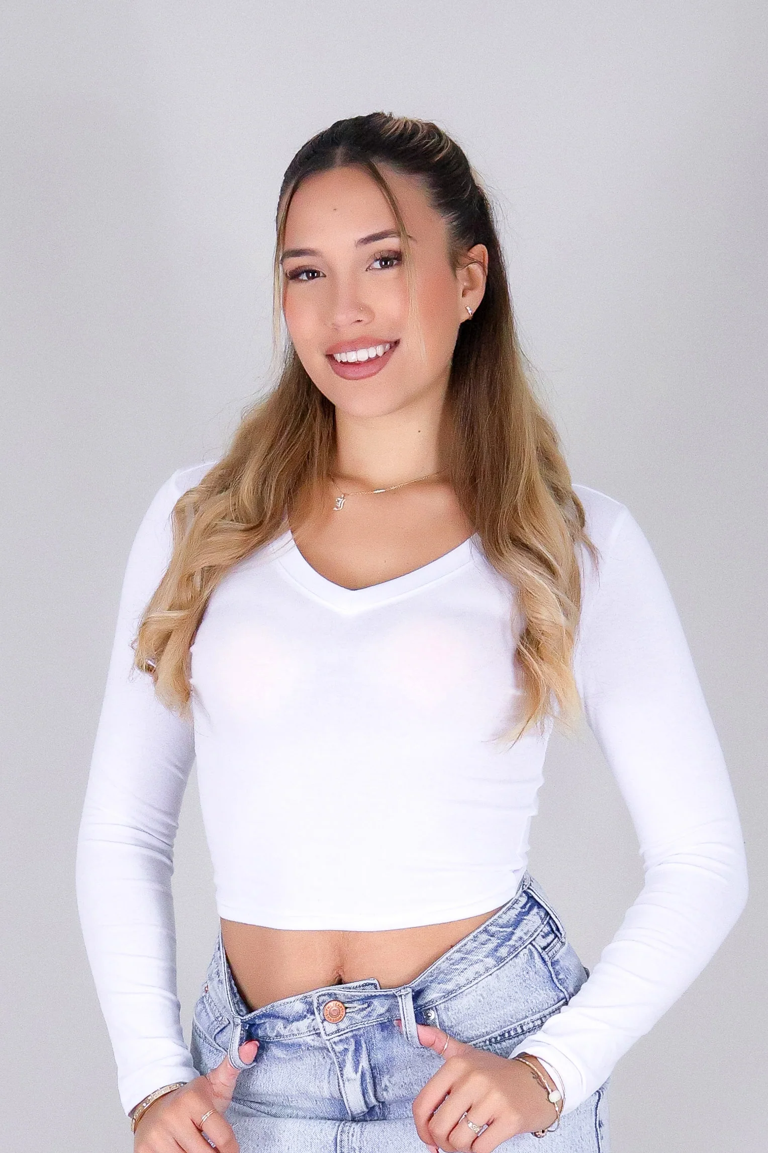DON'T SAY IT LONG SLEEVE CROP TOP - Image 2