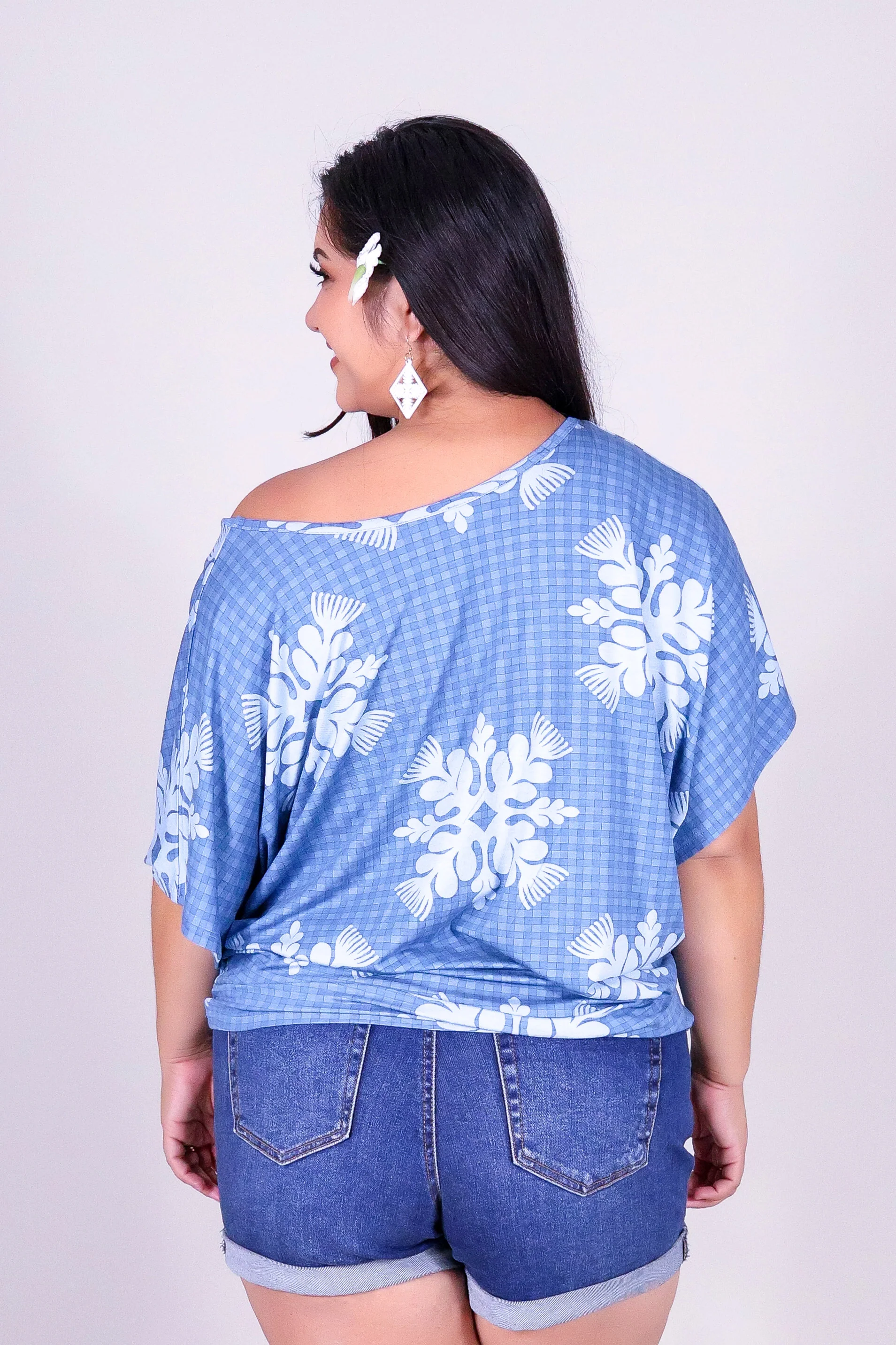 GINGHAM OHIA DOLMAN TOP - Image 4