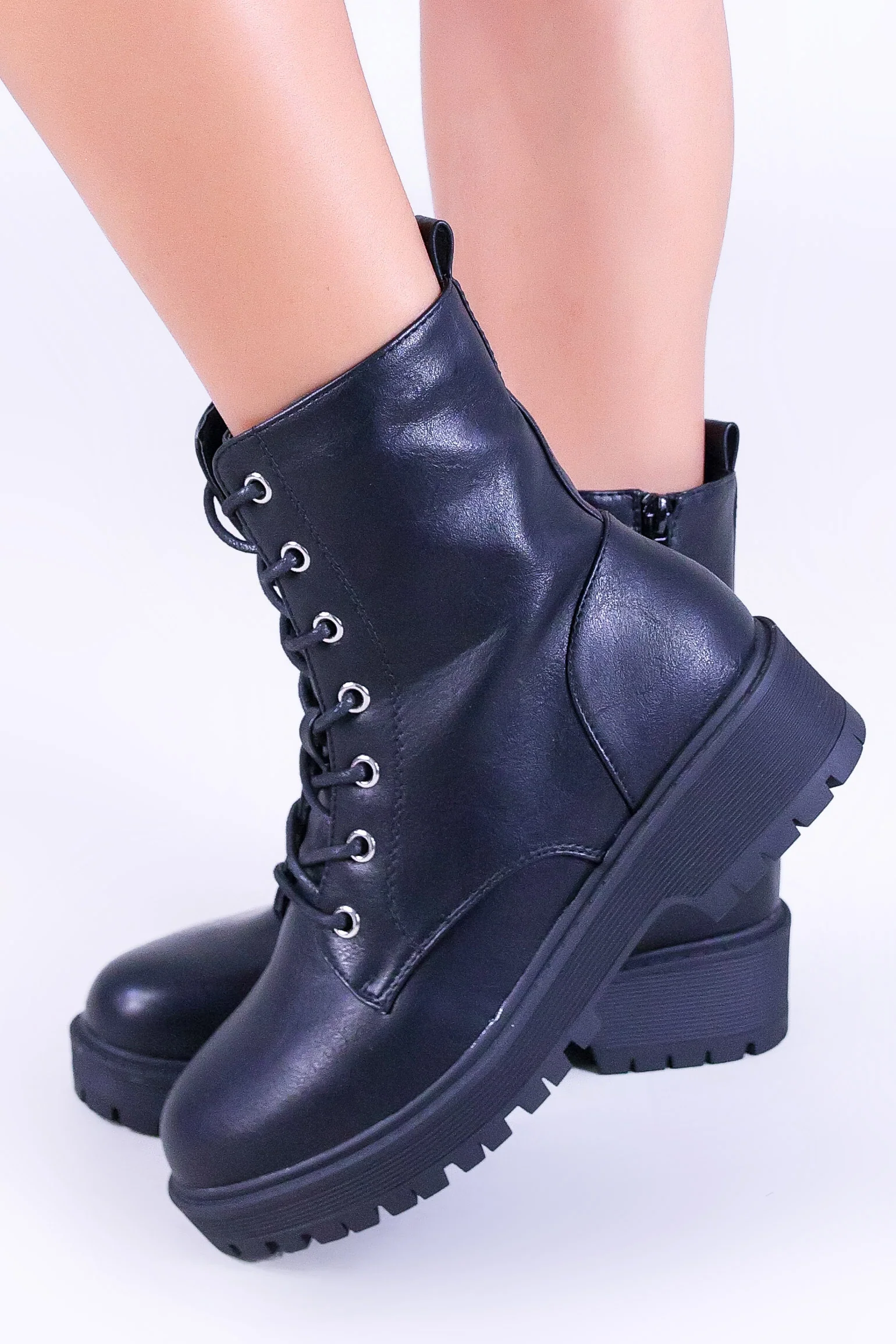 LACE UP COMBAT BOOTS - Image 2