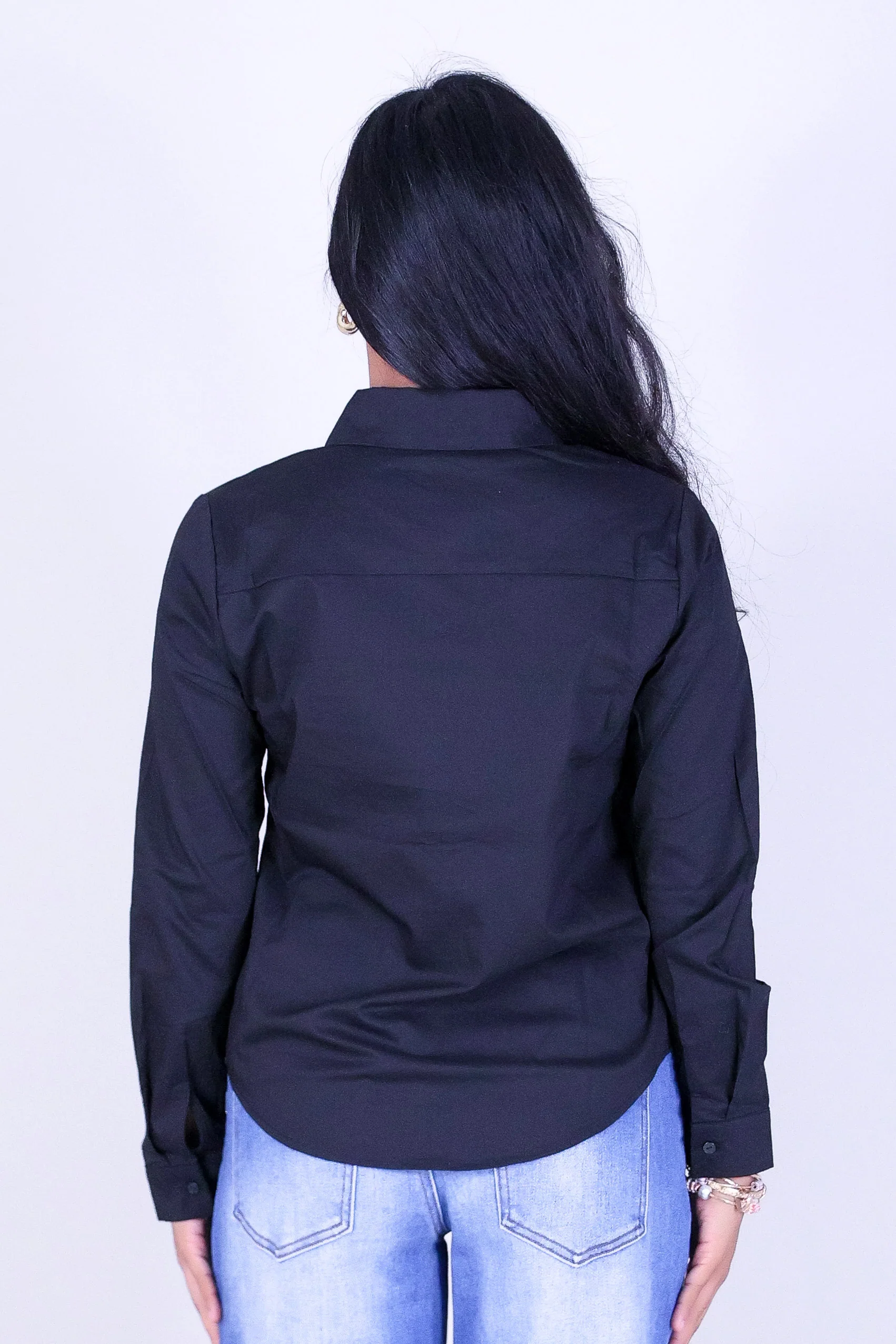 MODERN PRESS BUTTON-DOWN TOP - Image 4