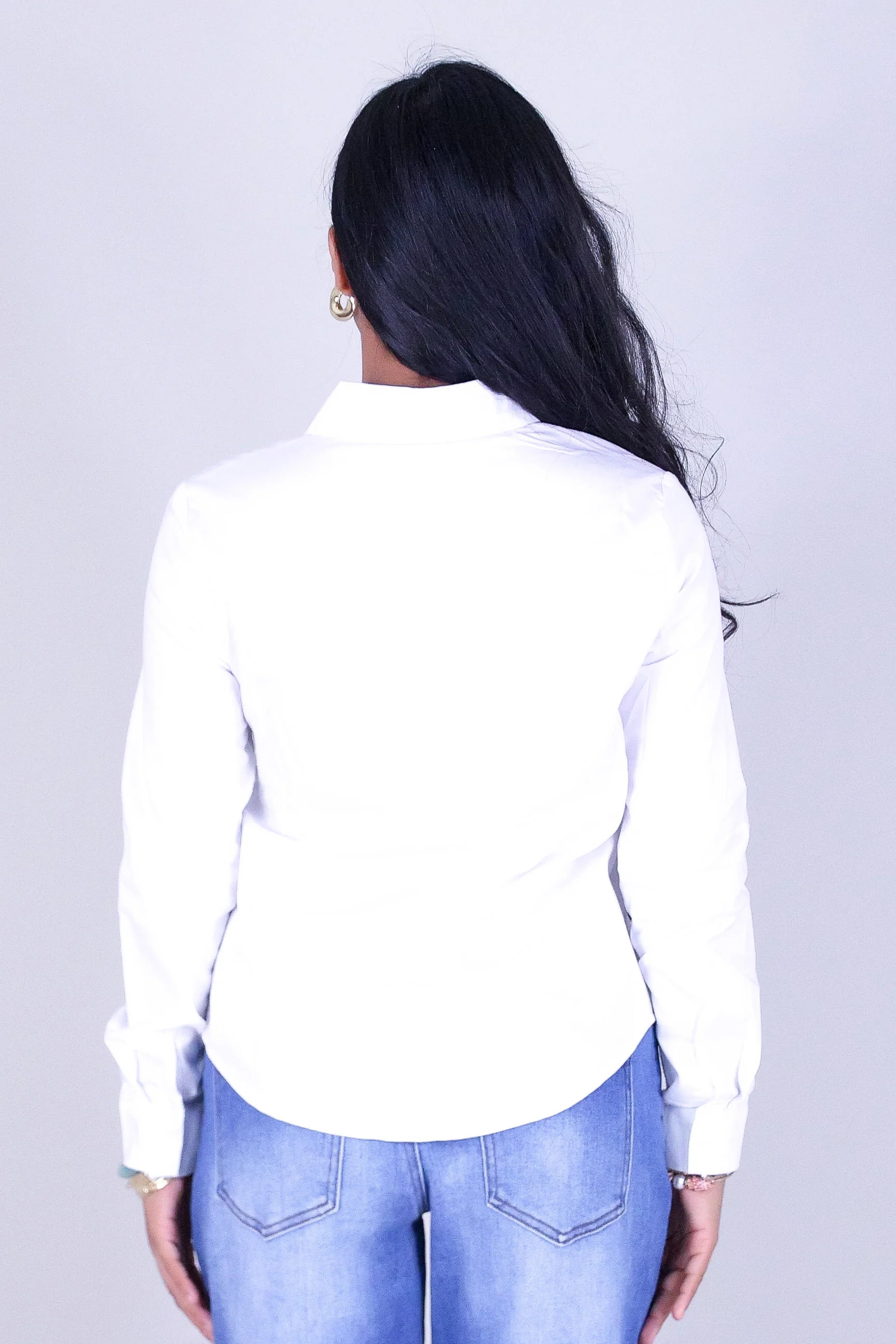 MODERN PRESS BUTTON-DOWN TOP - Image 4