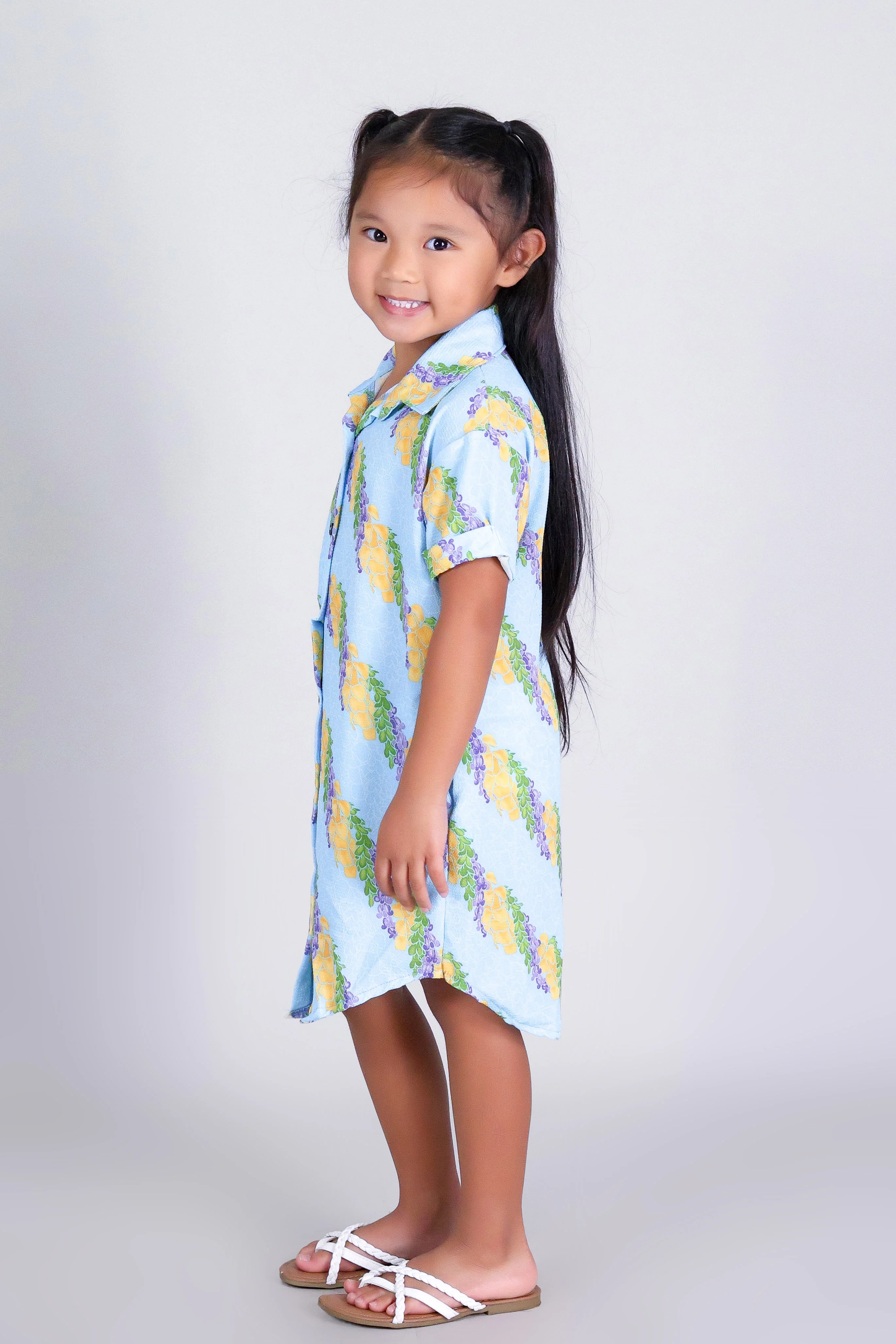 TWISTED LEI BUTTON DOWN DRESS | KIDS SIZE 2-16 - Image 5