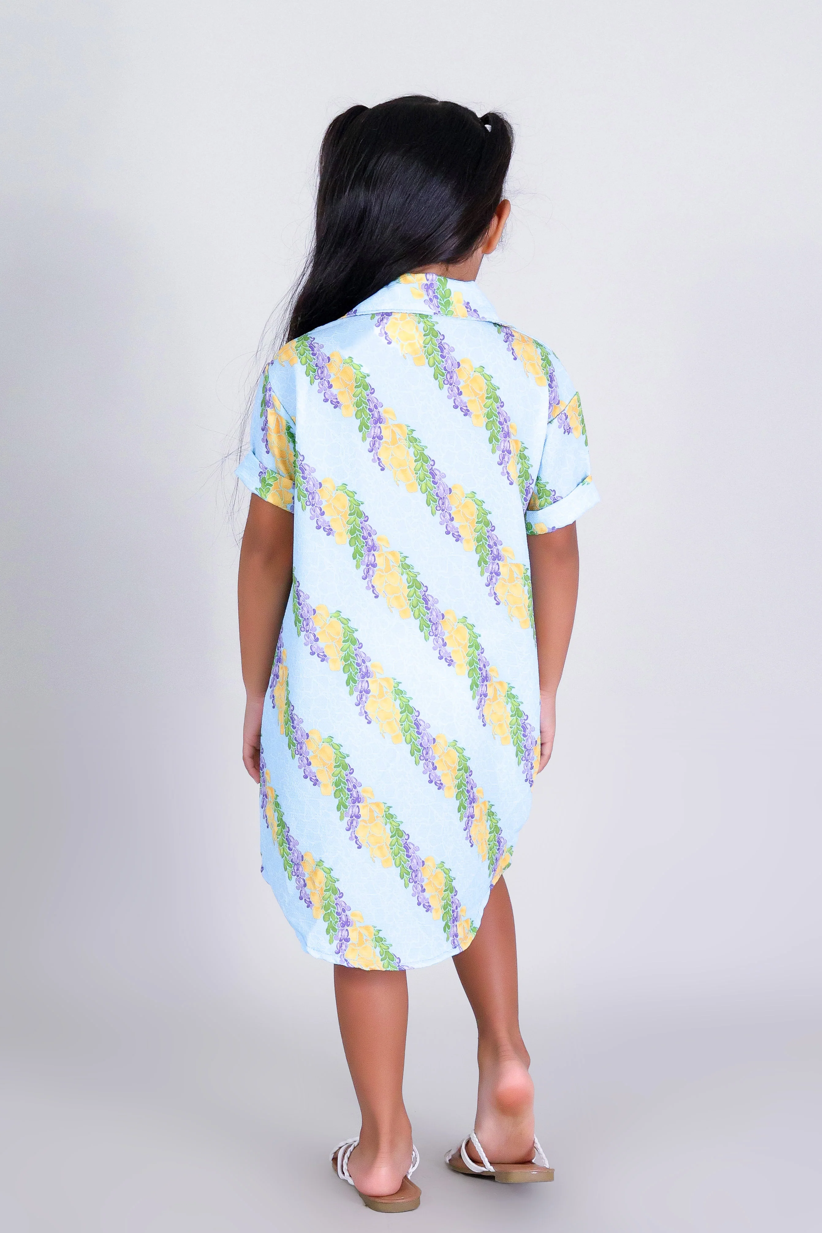 TWISTED LEI BUTTON DOWN DRESS | KIDS SIZE 2-16 - Image 7
