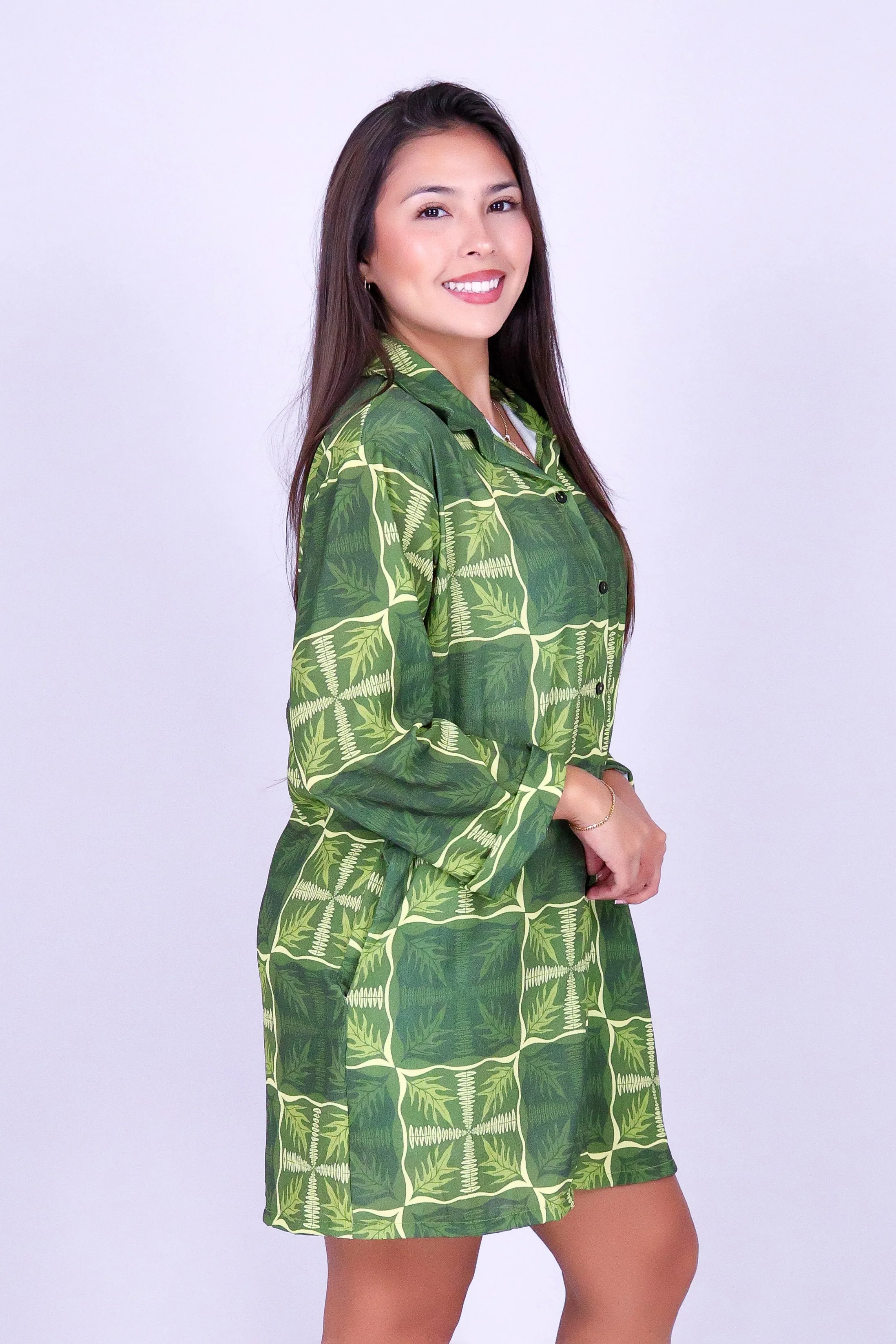 FERN KUIKI BUTTON DOWN DRESS - Image 3