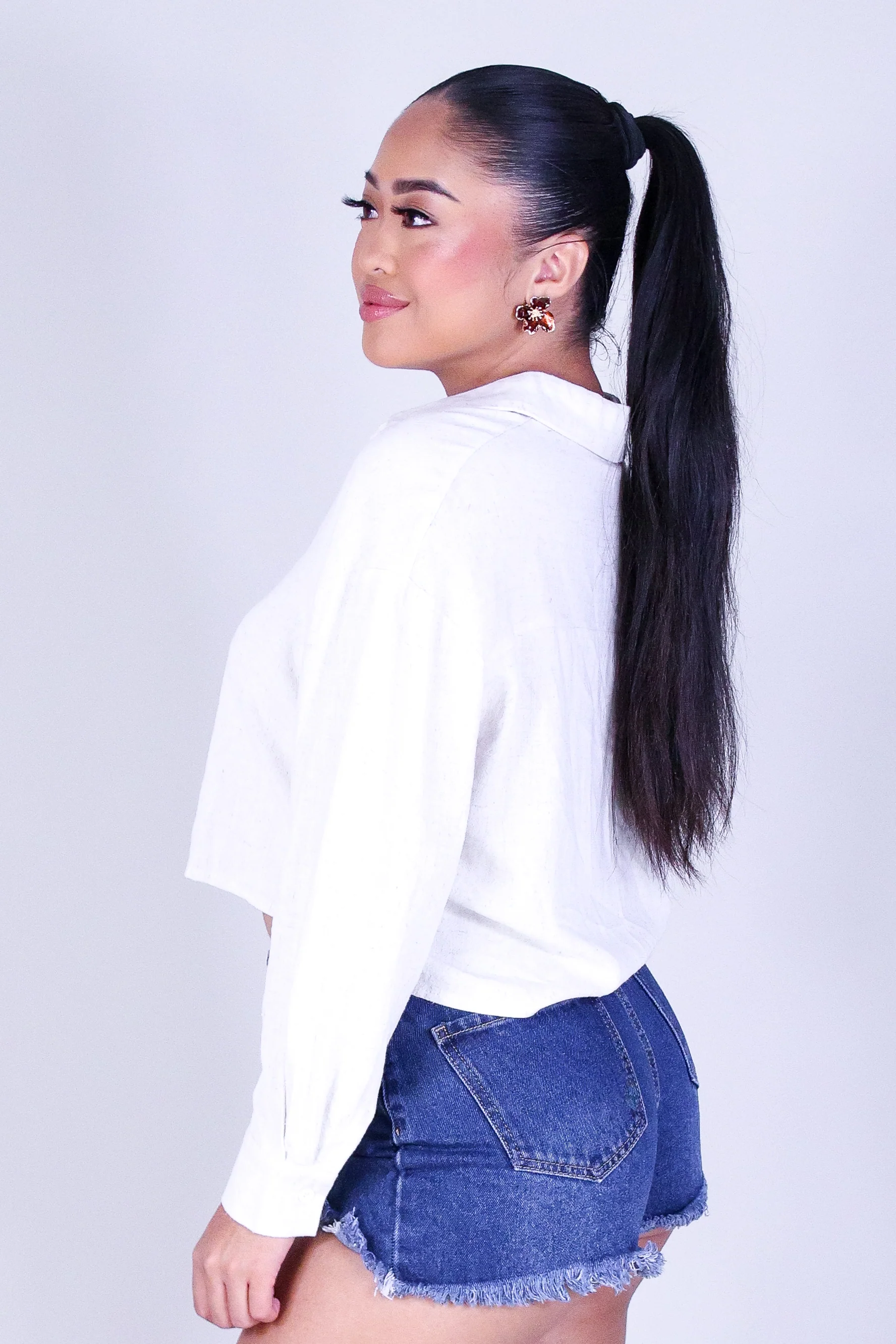 DARLING LINEN BUTTON DOWN TOP - Image 3