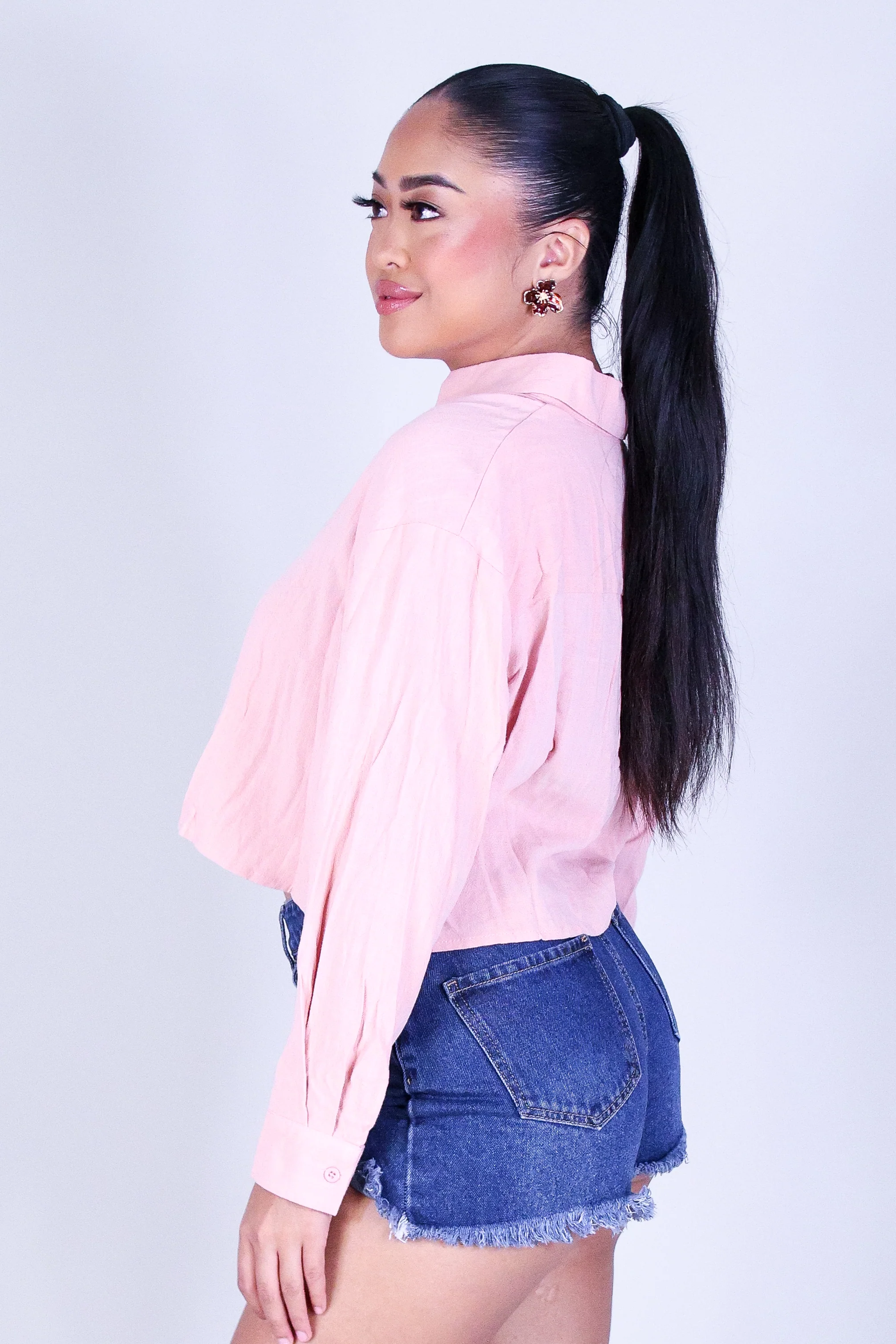 DARLING LINEN BUTTON DOWN TOP - Image 3