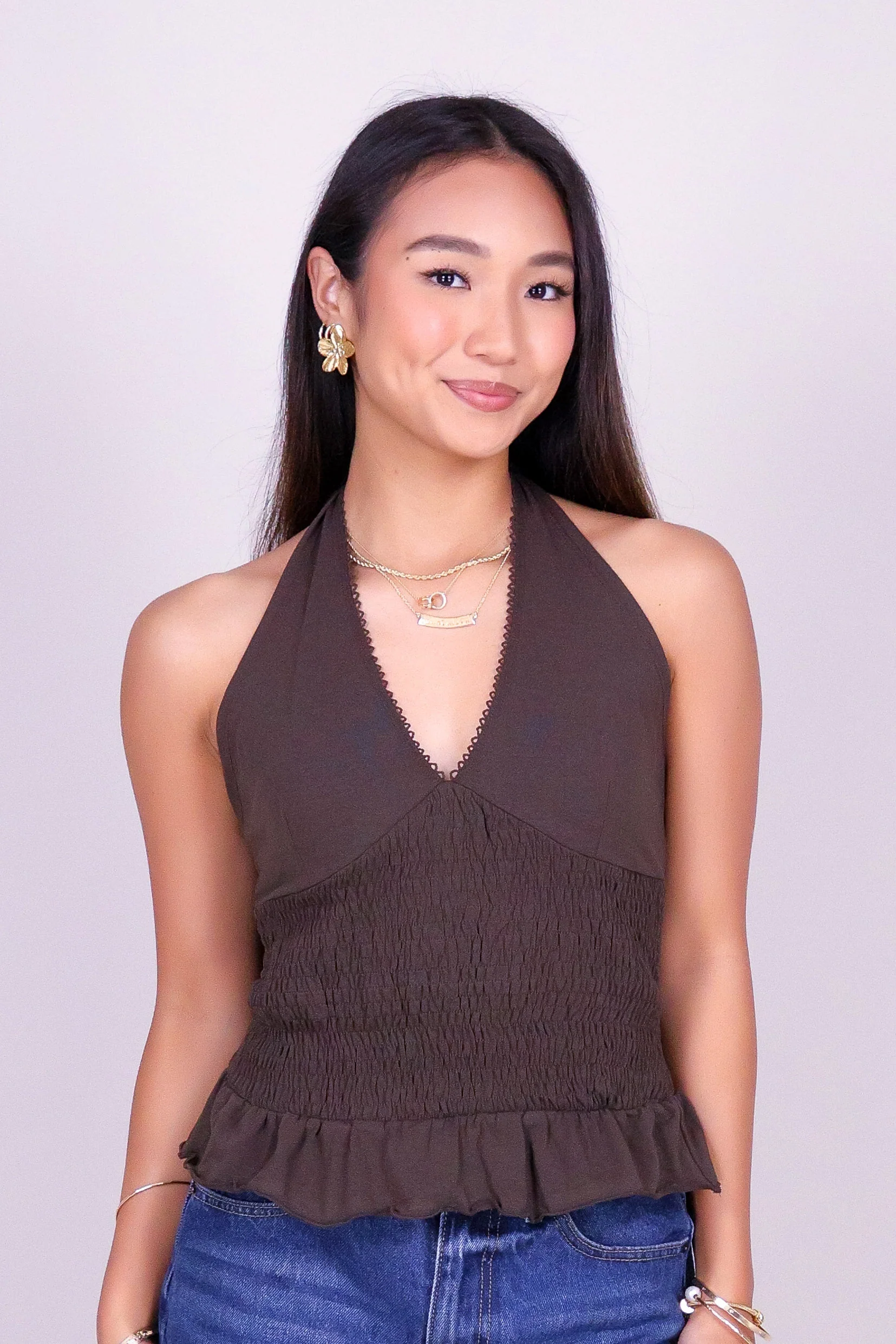 MIDNIGHT CURVE HALTER TOP - Image 2