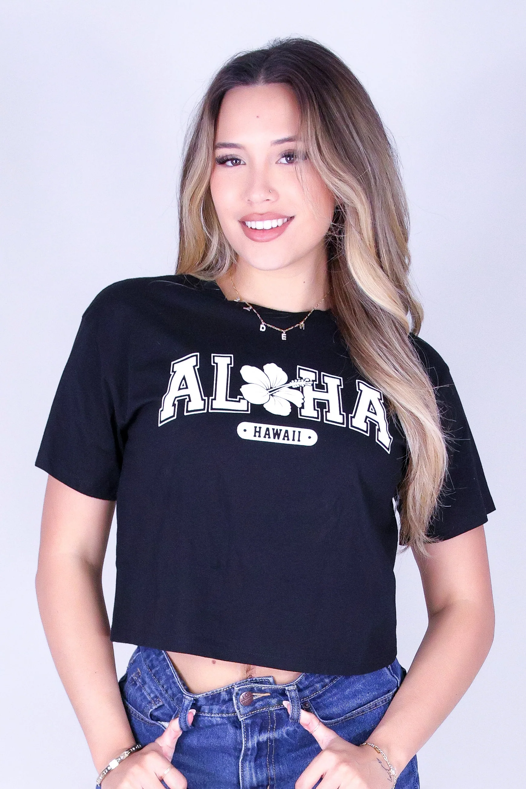 ALOHA HI CROP TEE - Image 2