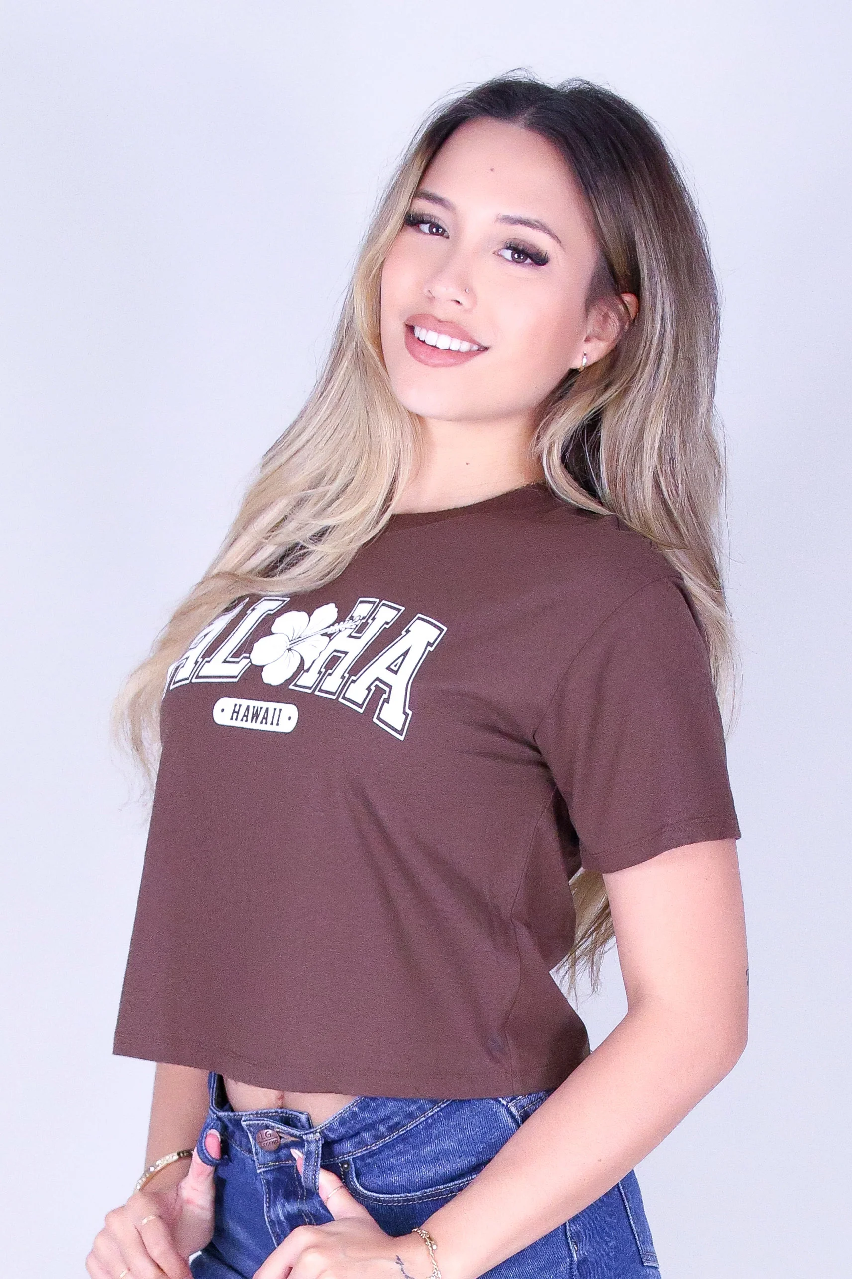 ALOHA HI CROP TEE - Image 3