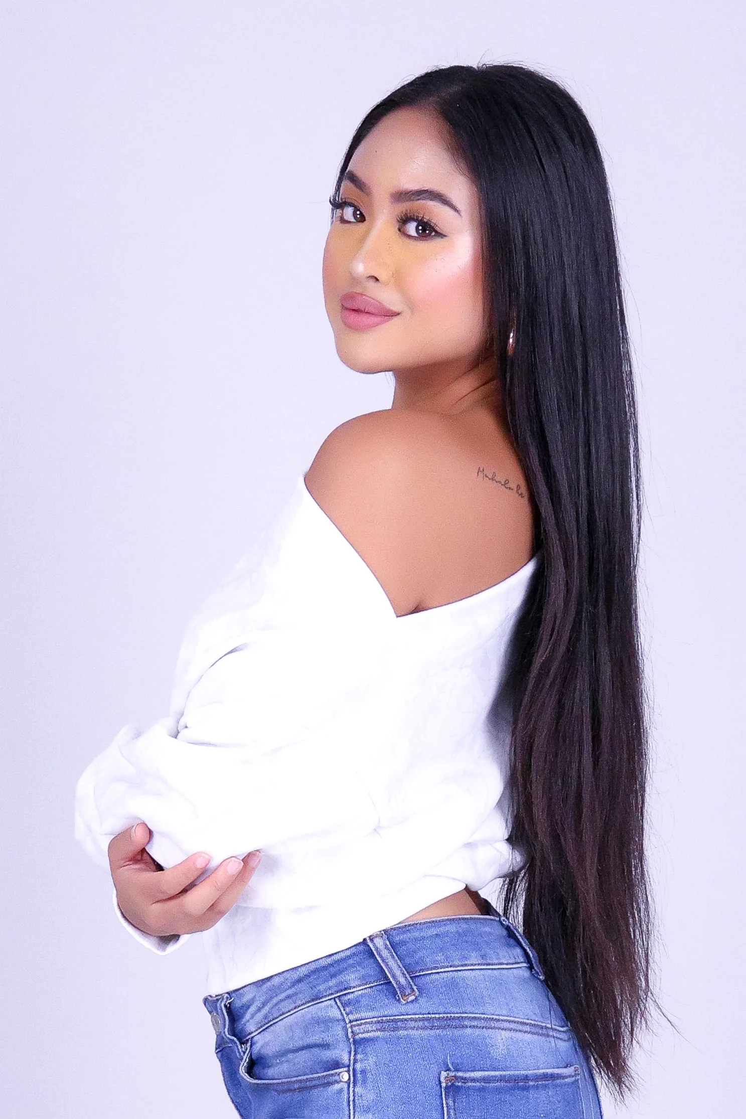 DEEP WOODS OFF SHOULDER SWEATER - Image 3