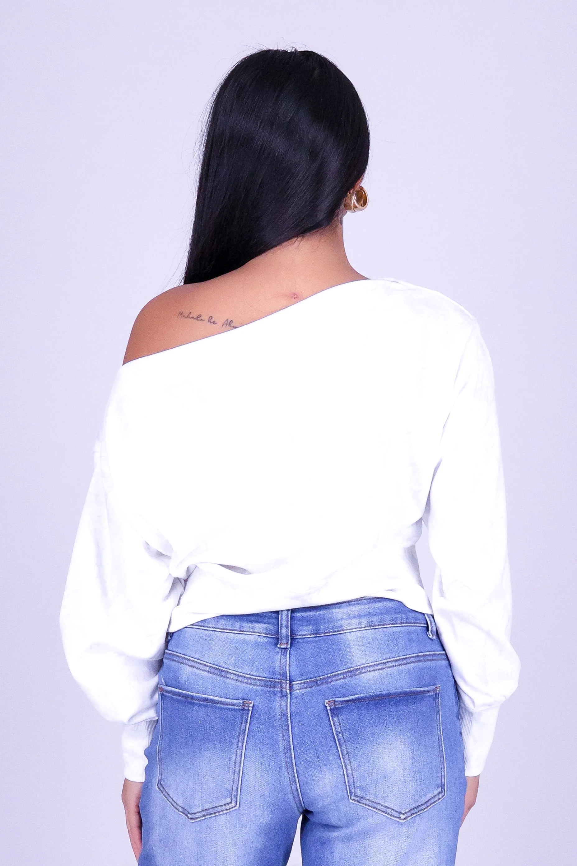 DEEP WOODS OFF SHOULDER SWEATER - Image 4