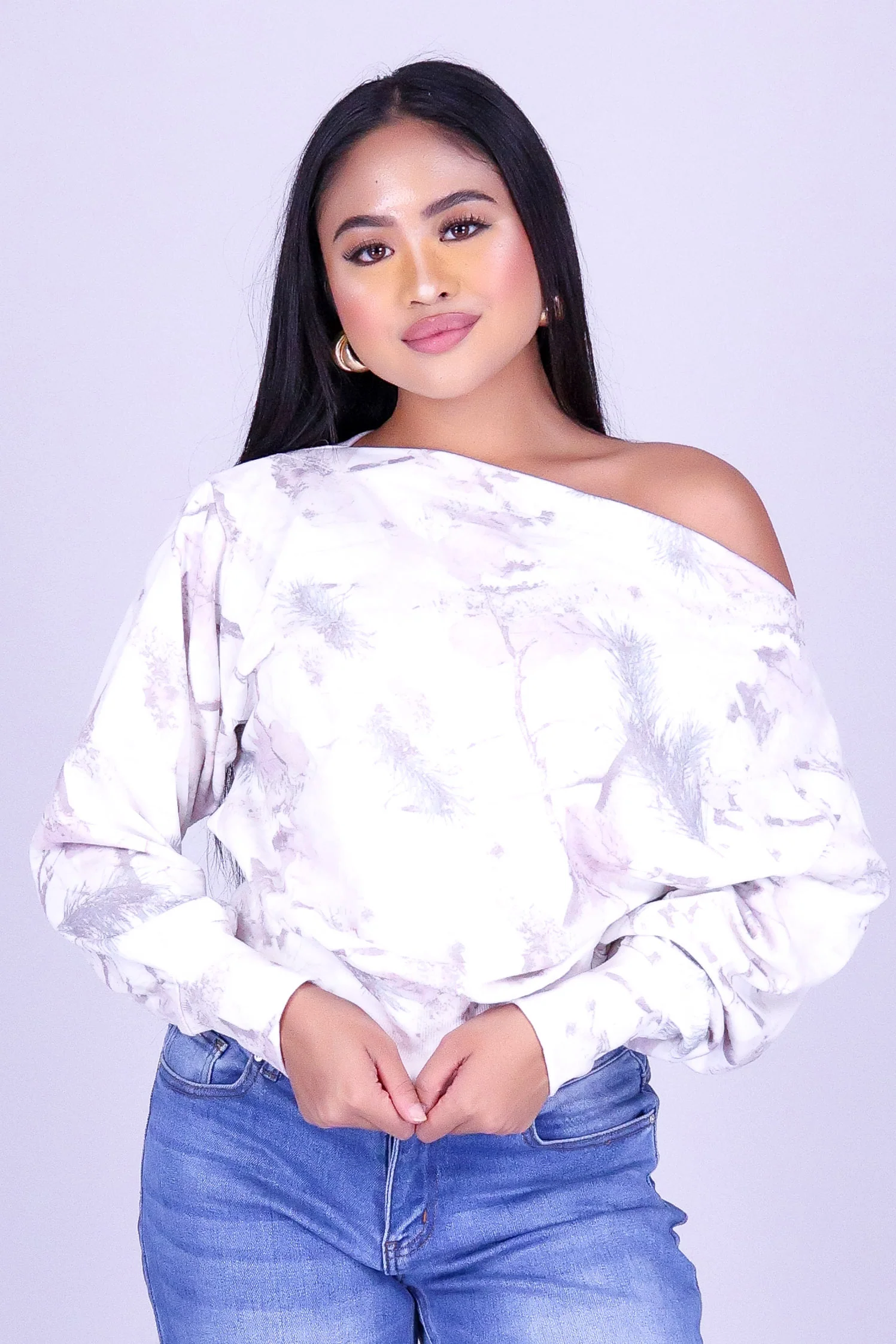 DEEP WOODS OFF SHOULDER SWEATER - Image 2