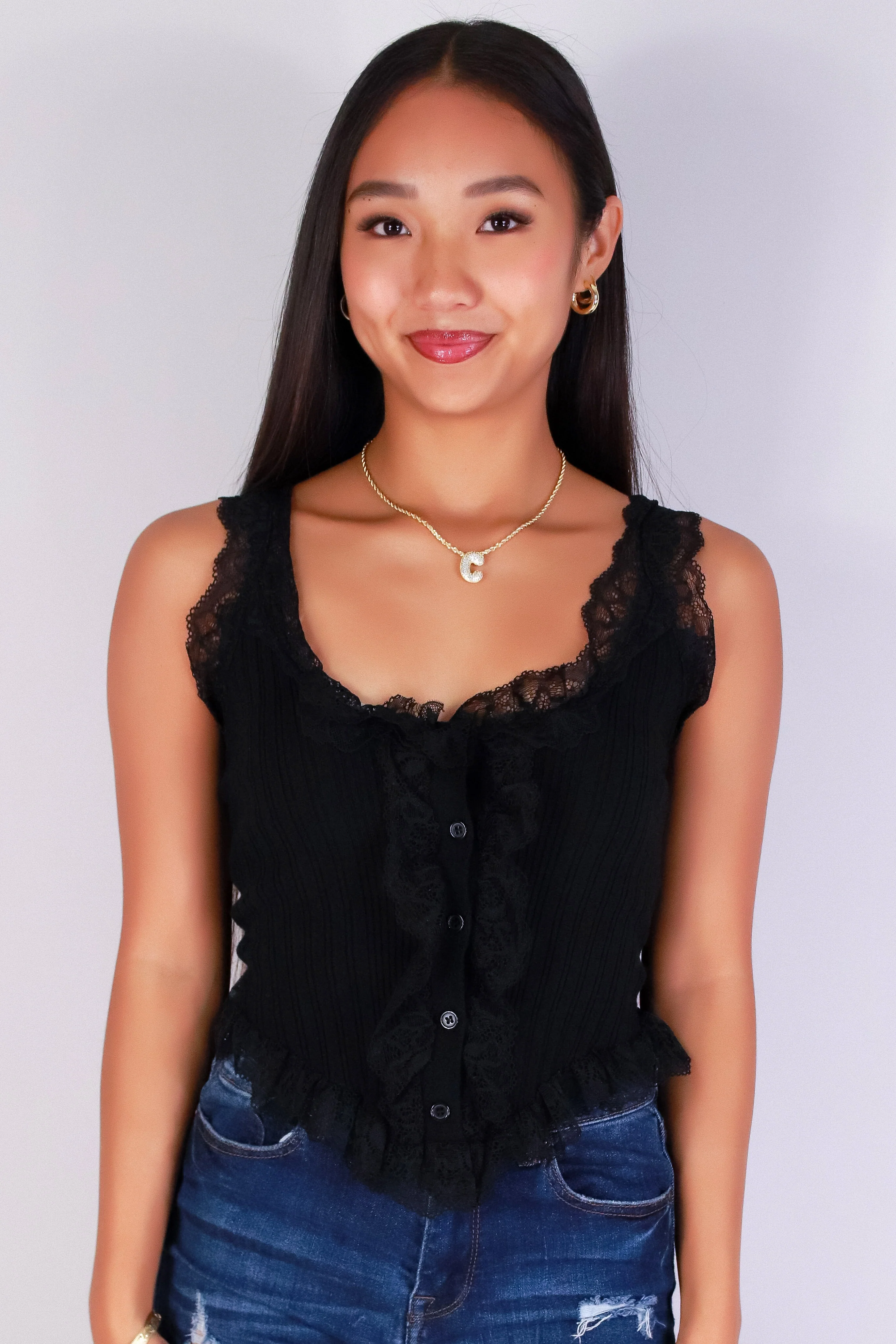 LACY DAYS SWEATER TANK TOP