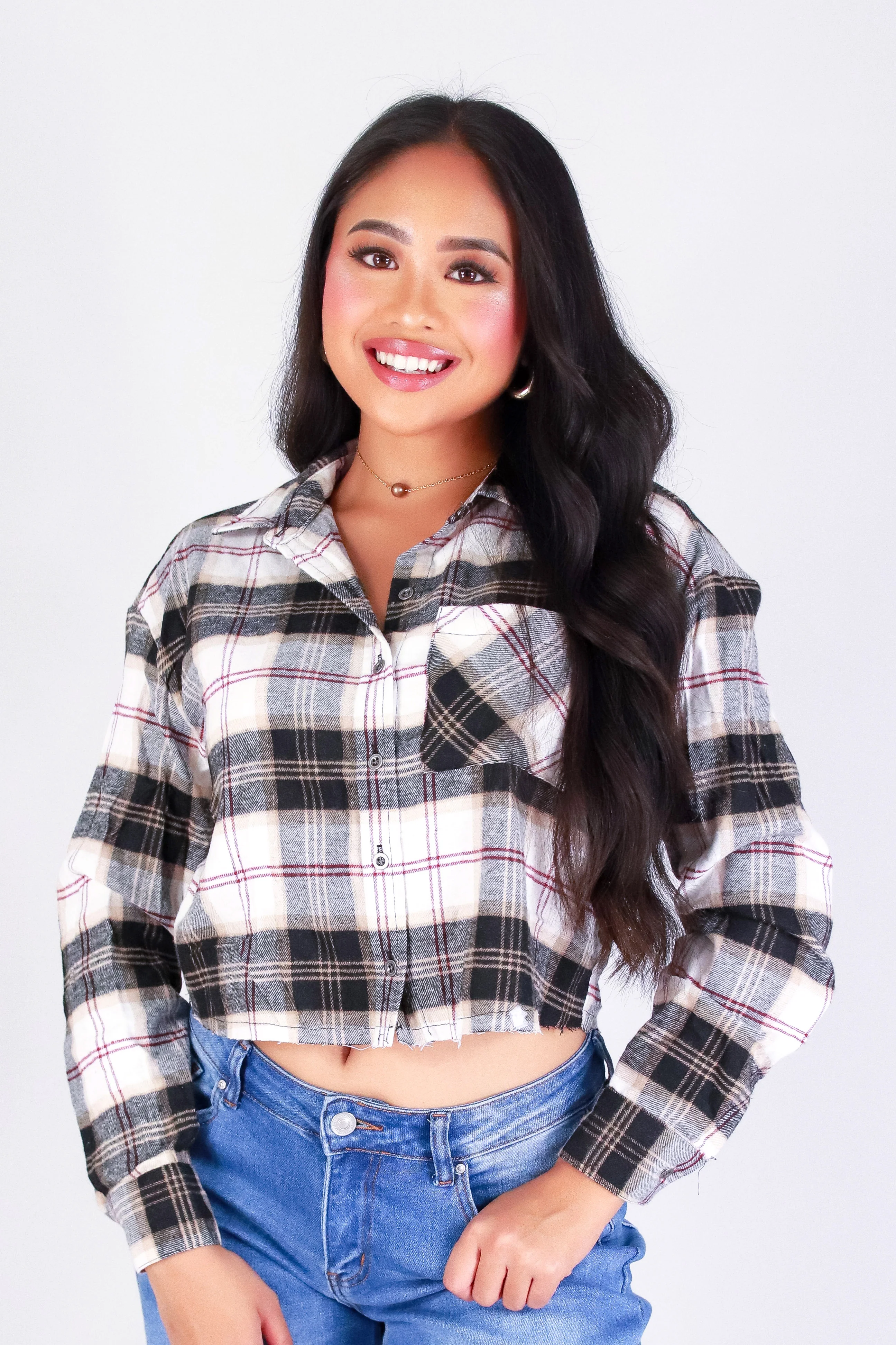 PRETTY IN PLAID TOP - Image 2