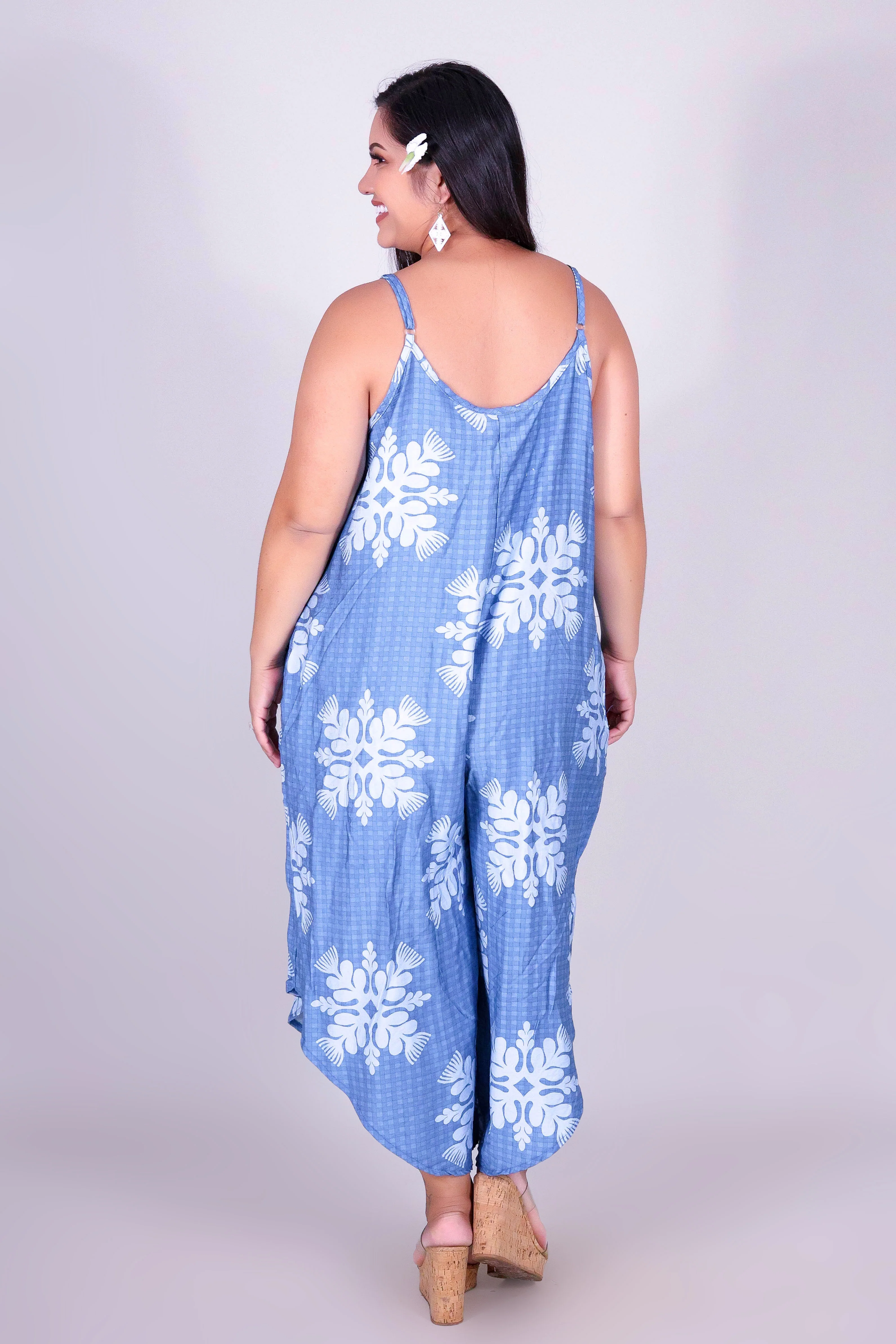 GINGHAM OHIA NO WAIST JUMPSUIT - Image 3