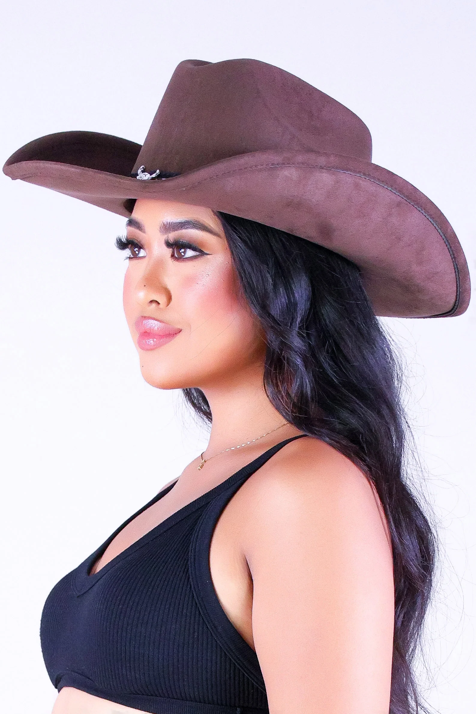 VELOUR WEST COWBOY HAT - Image 2