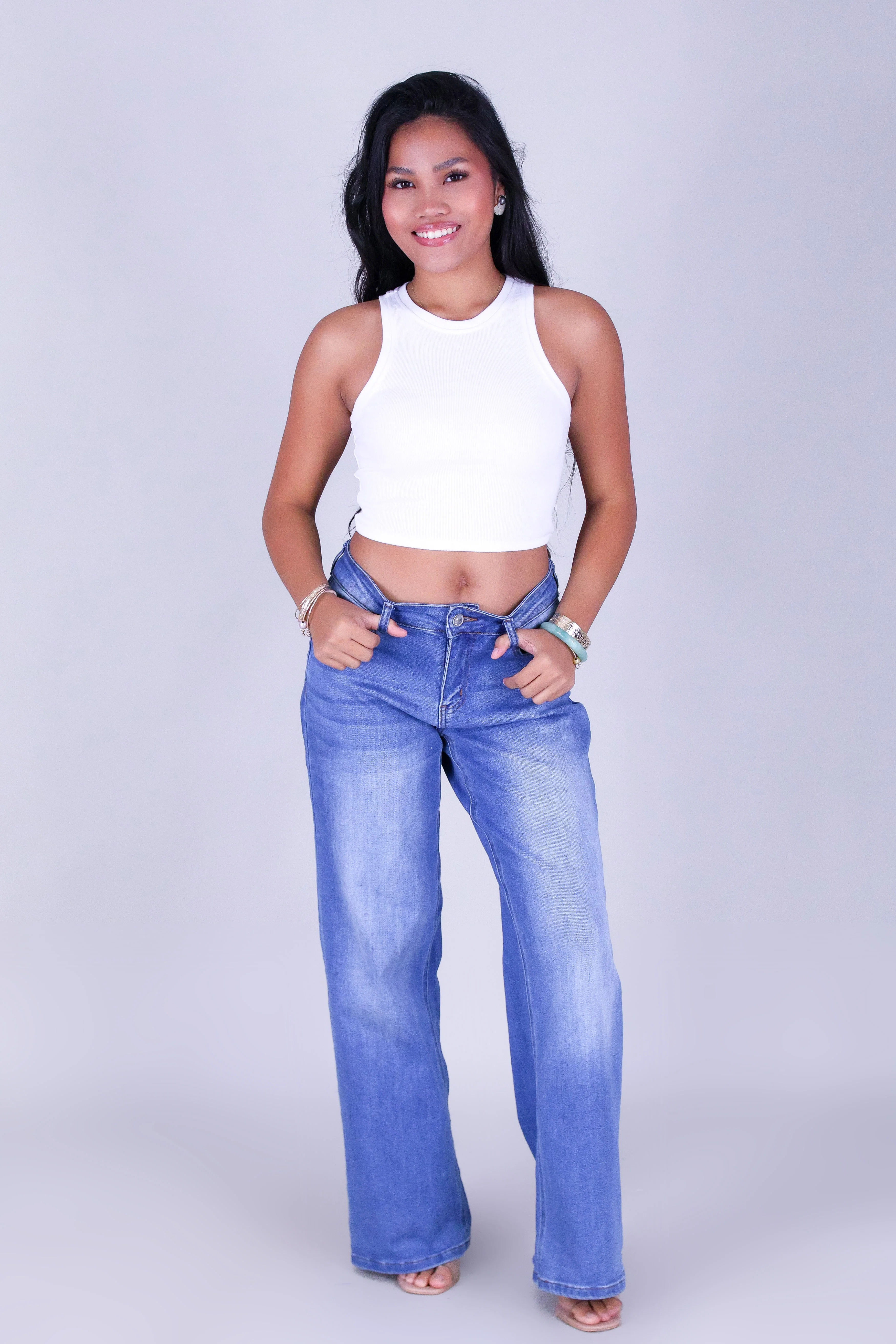 HERE WE GO CROP TANK TOP