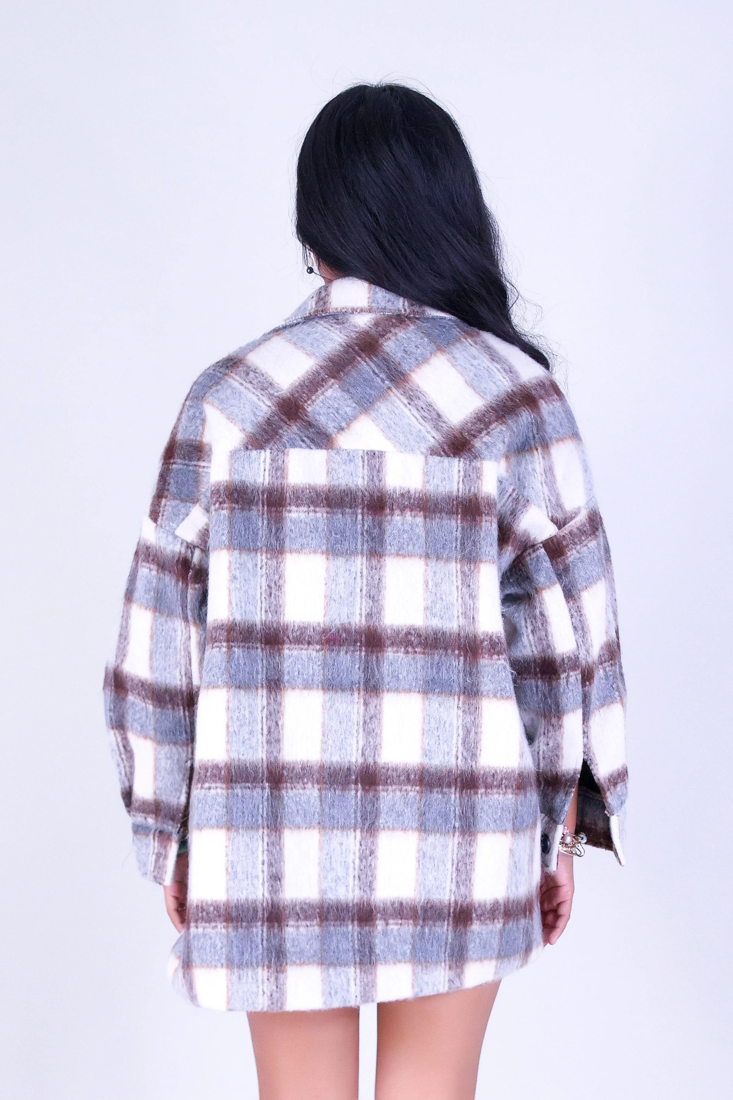 WEEKEND CHECK OVERSIZED SHACKET - Image 4