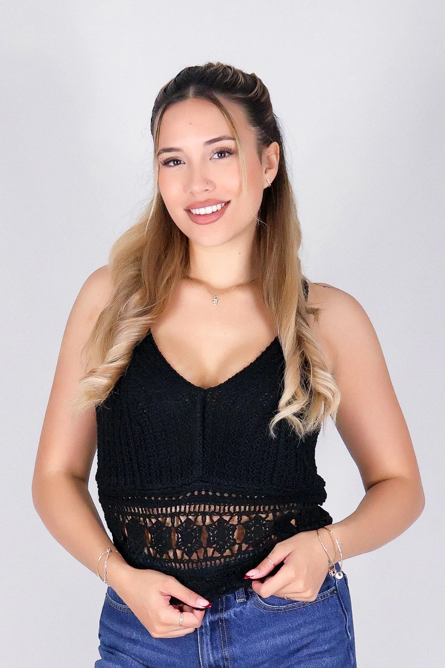 SUNKISSED THREADS CROCHET CROP TOP - Image 2