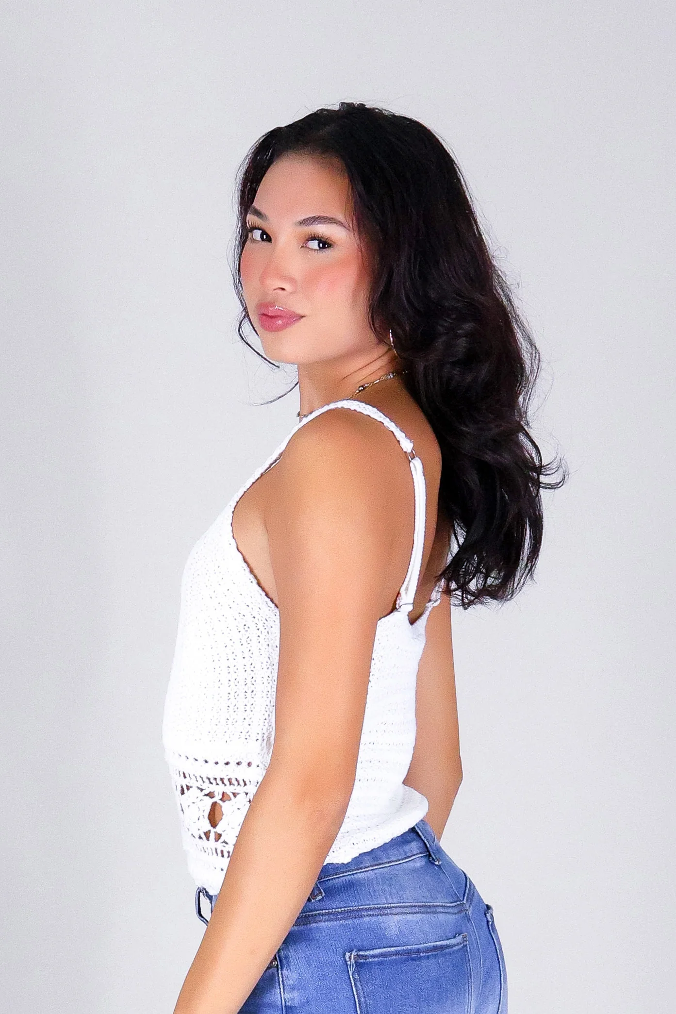 SUNKISSED THREADS CROCHET CROP TOP - Image 3