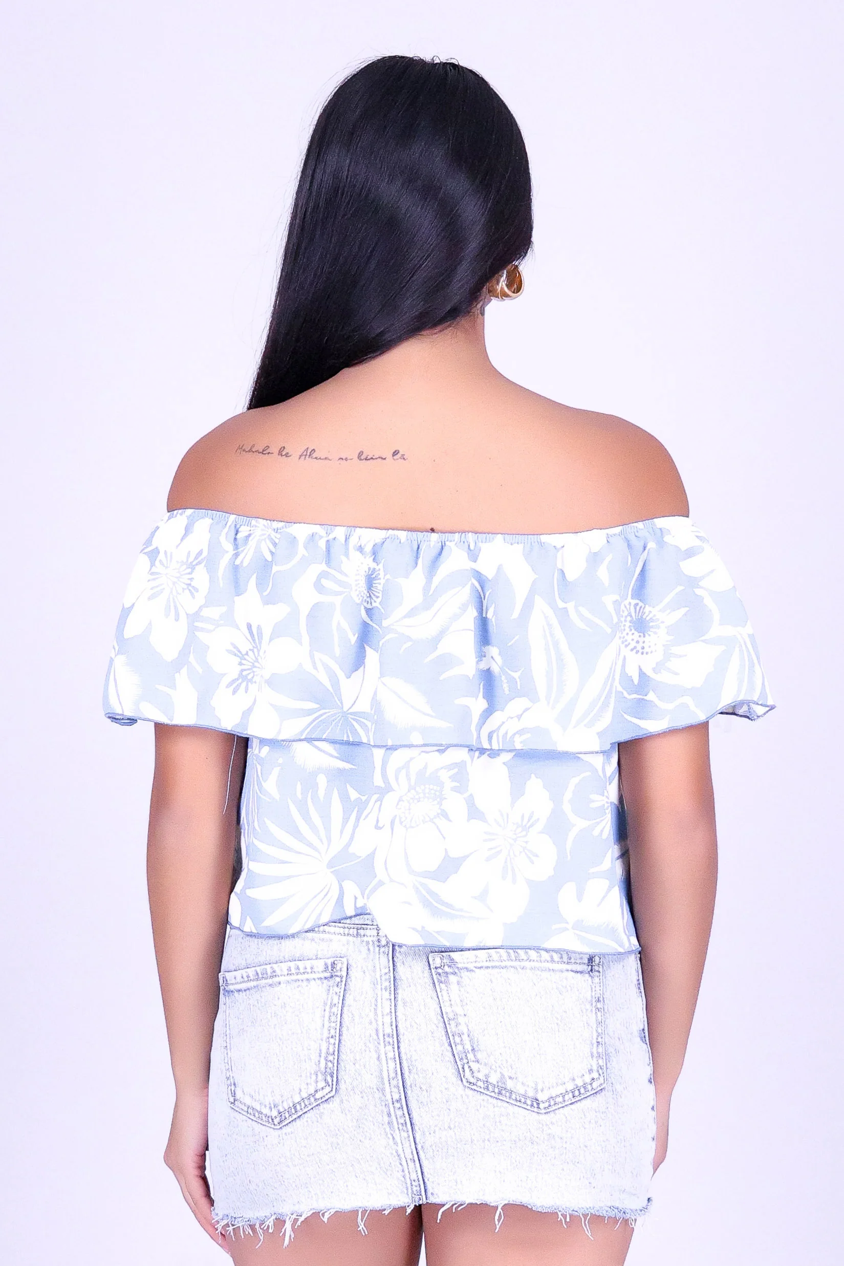 TROPICAL BLOOM OFF SHOULDER TOP - Image 4