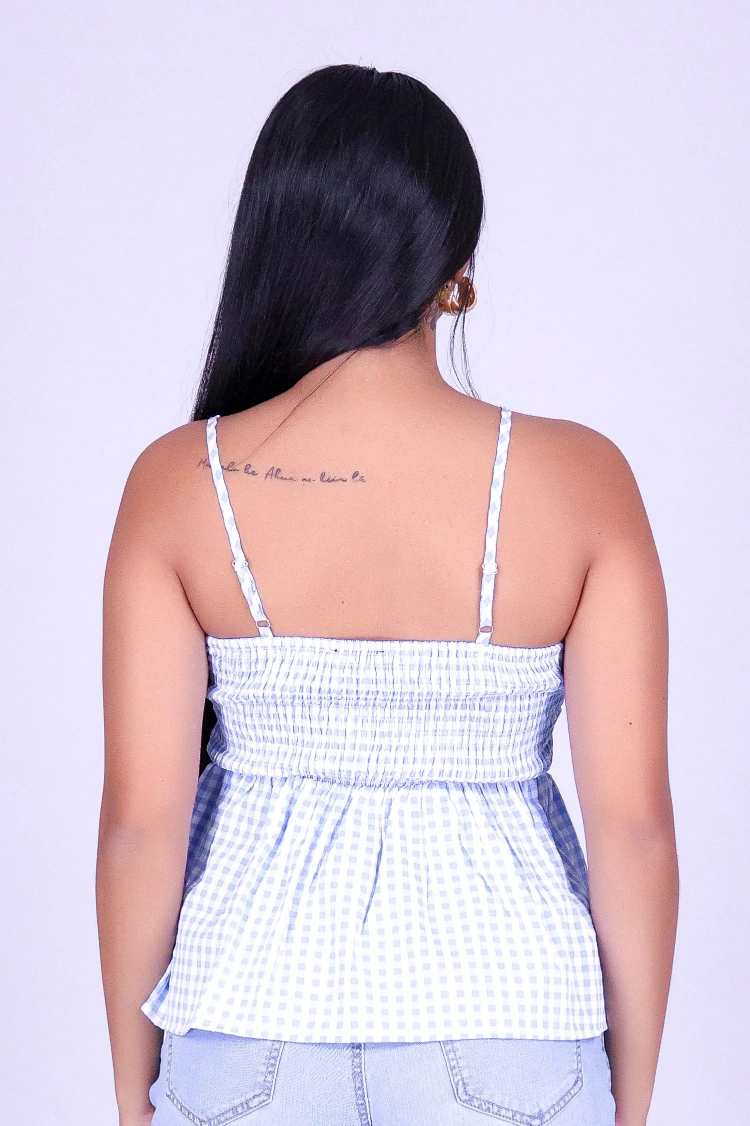 SWEET TALK GINGHAM BABYDOLL TOP - Image 4