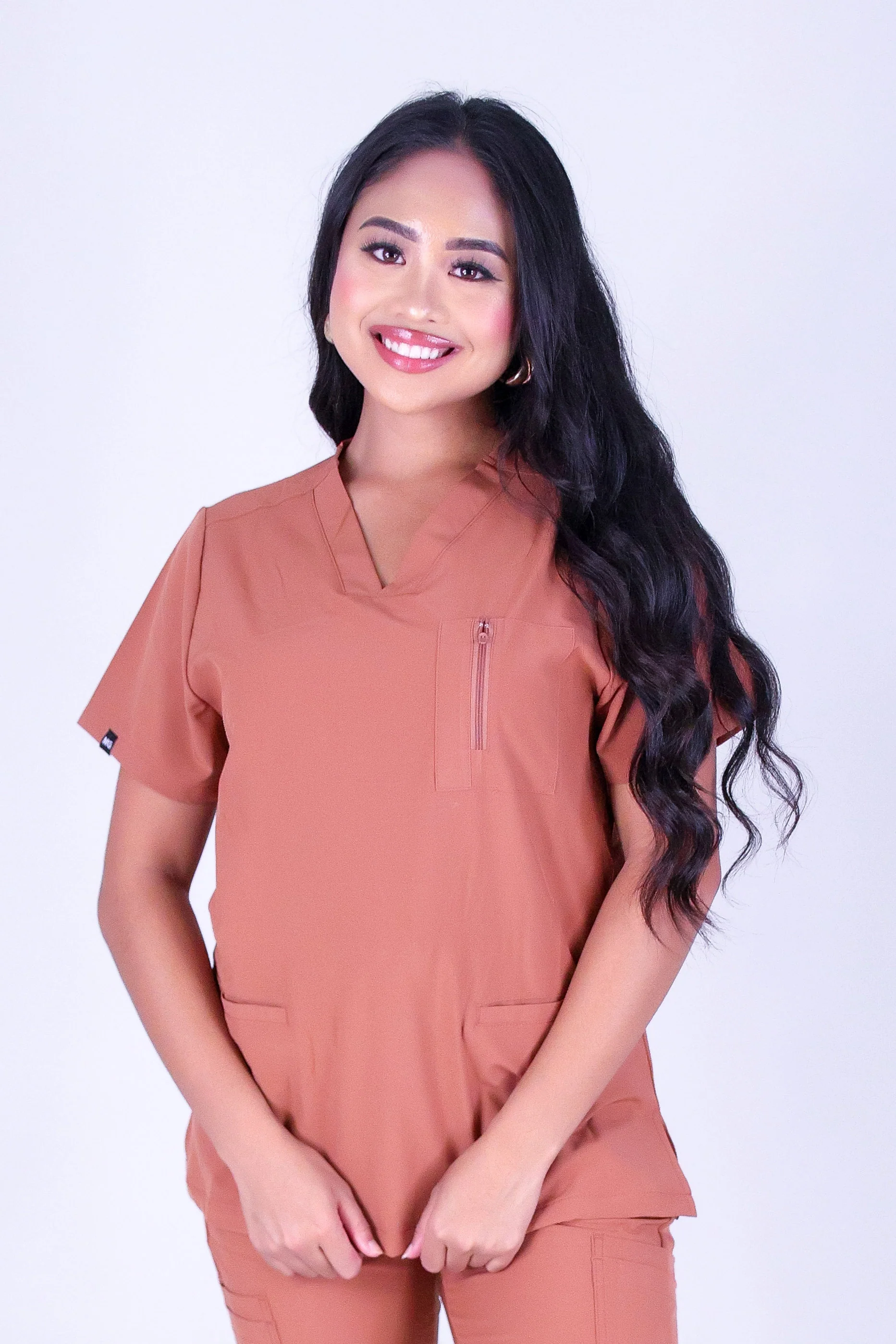 BE PATIENT WITH ME SCRUB TOP - Image 2