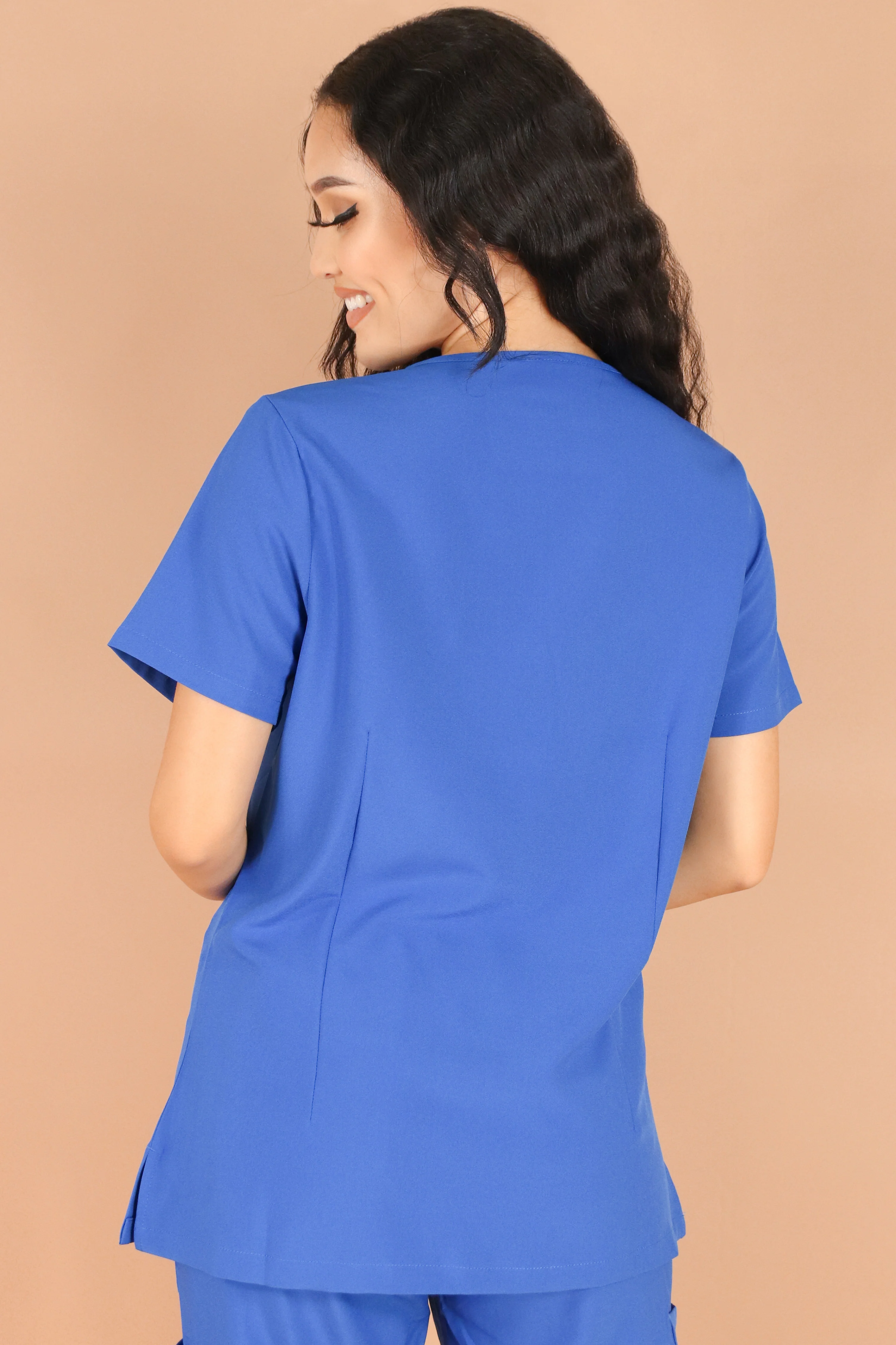 BE PATIENT WITH ME SCRUB TOP - Image 2